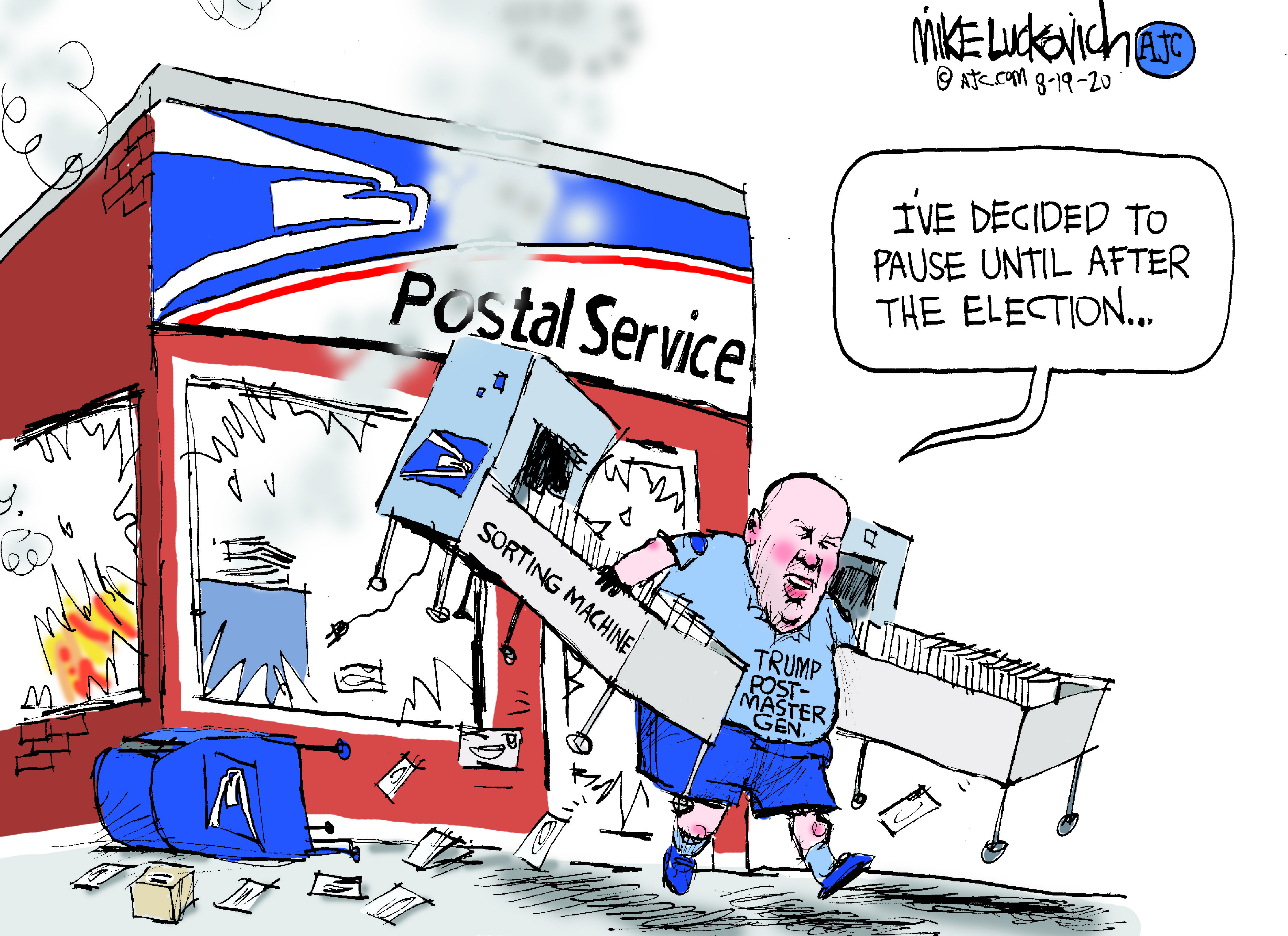 Editorial cartoons for Aug. 23, 2020: Postal service uproar, Democratic  National Convention 