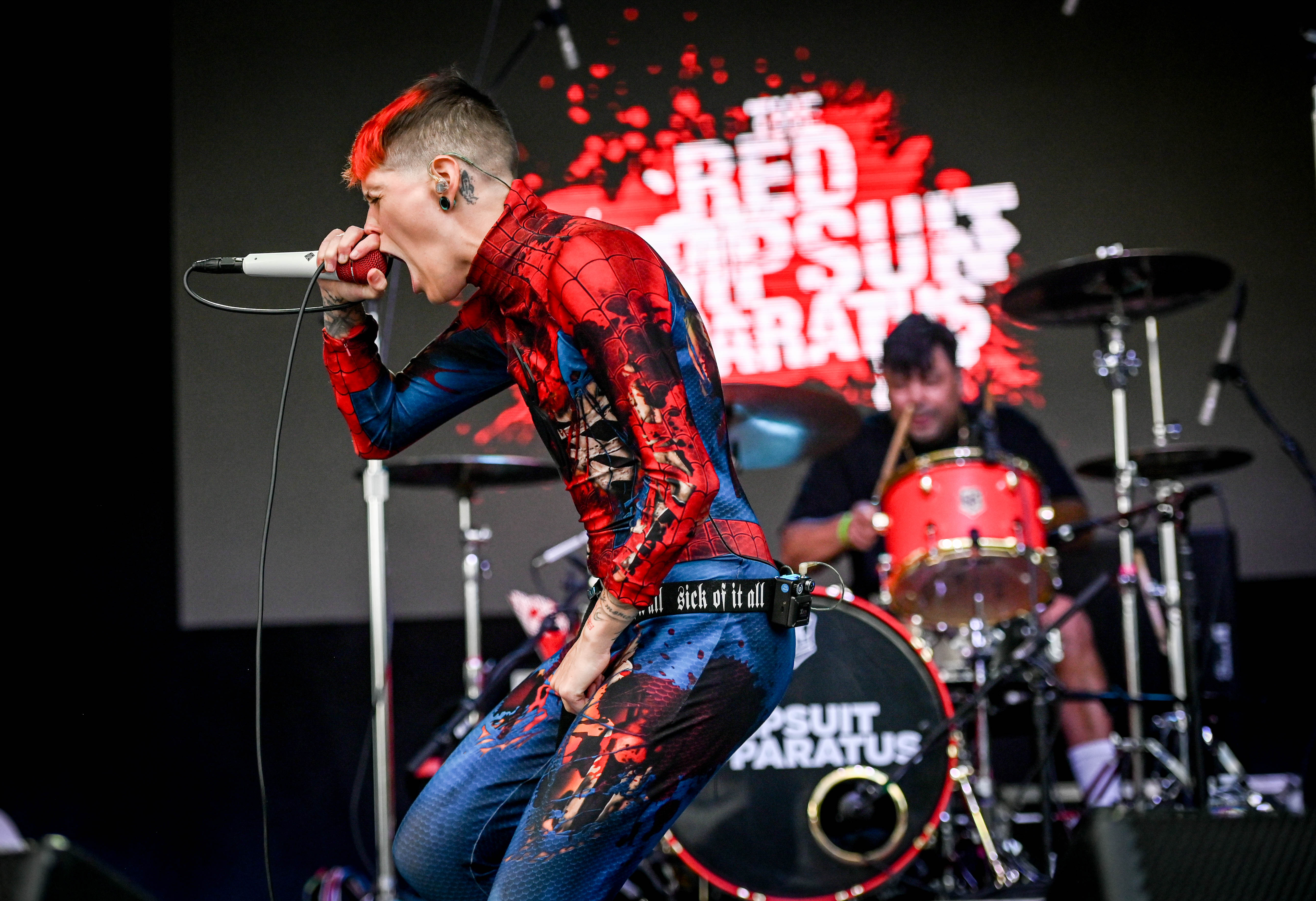 No MAGA protests, just a screaming Spider-Man at The Red Jumpsuit