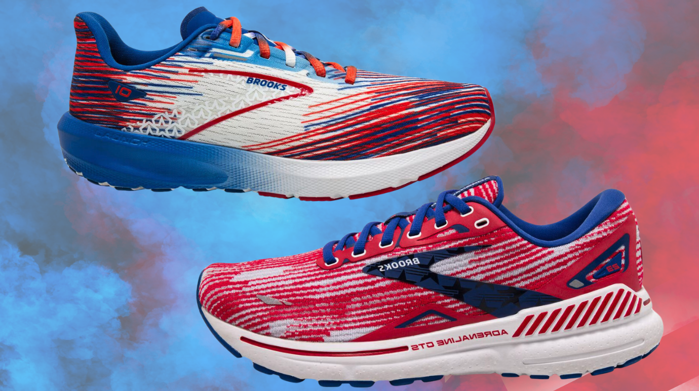 Brooks Vibrant Blue and Orange Athletic Shoes Brooks Hyperion Max running shoes in a bright orange and  main image 4