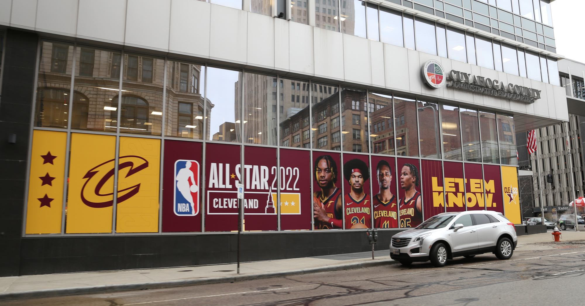 Script Cleveland signs now feature 2022 NBA All-Star Game logo