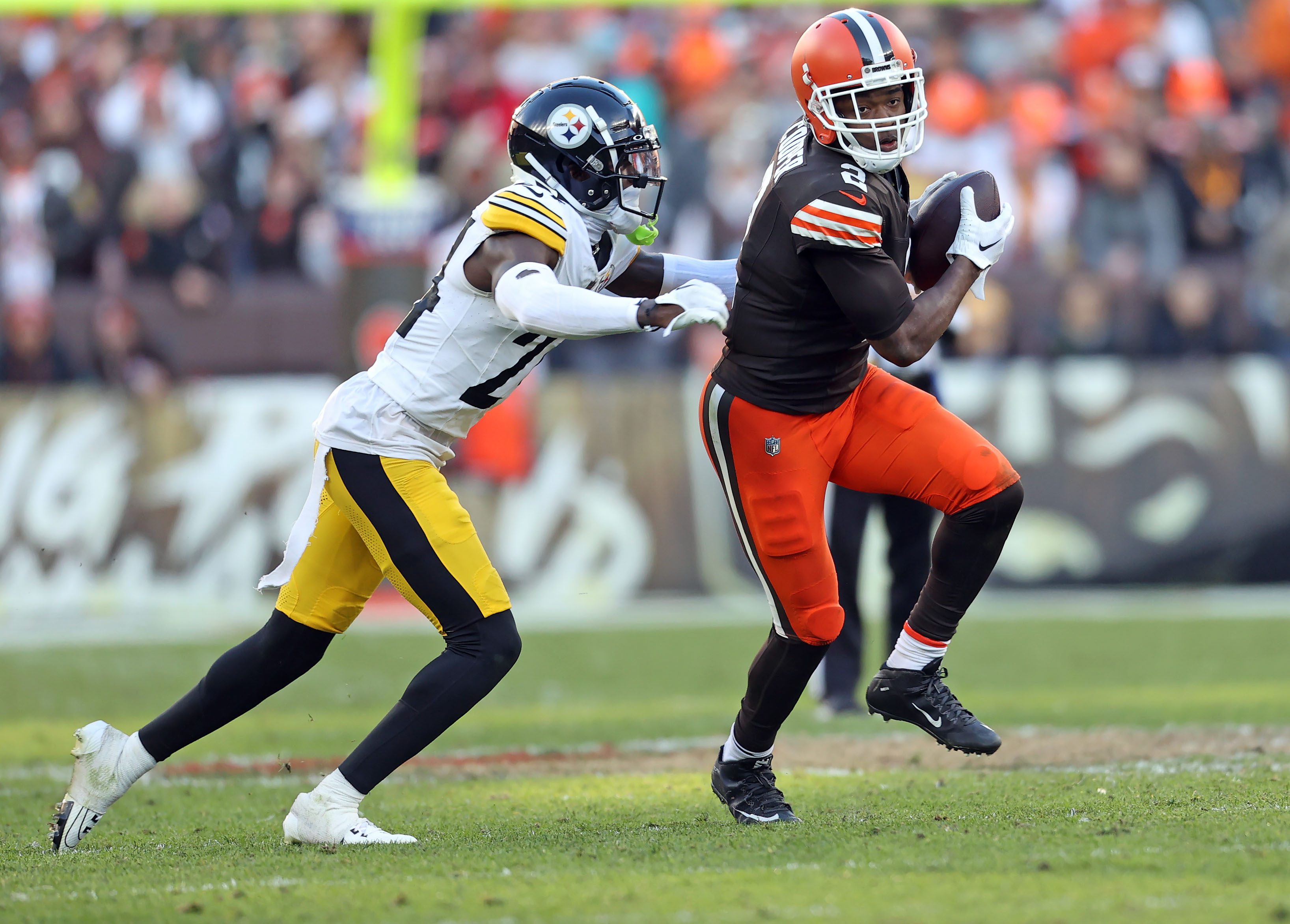 Cleveland Browns final drive against the Pittsburgh Steelers, November ...