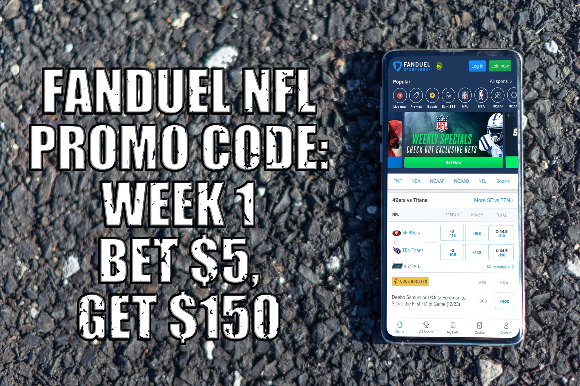 FanDuel promo code for Thursday Night Football: Bet $5, get $150 in free  bets 