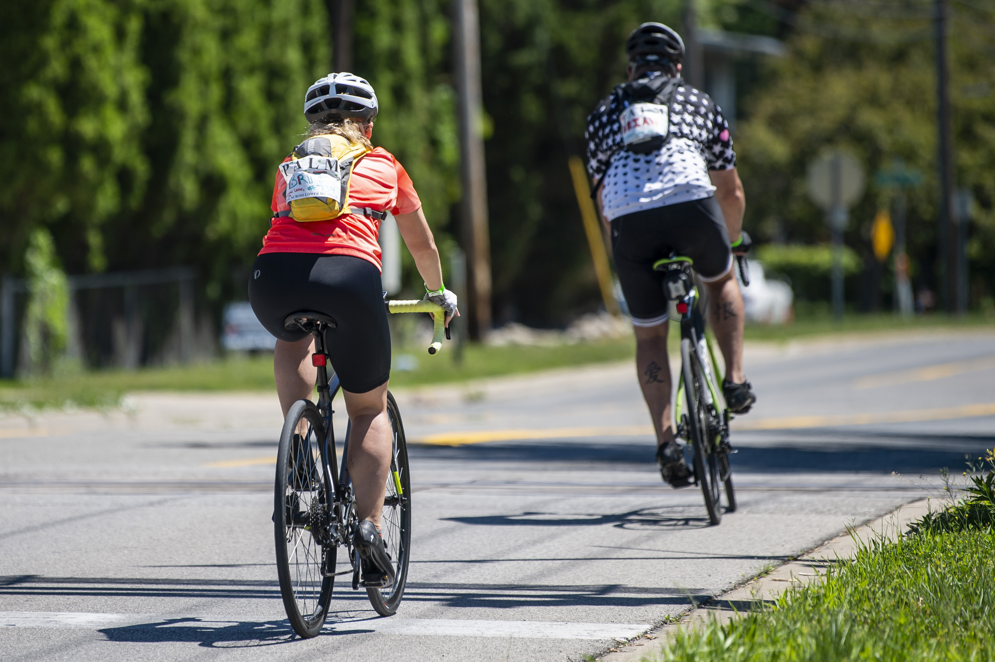 PALM Bicyclists arrive in Bay City as they travel across lower Michigan