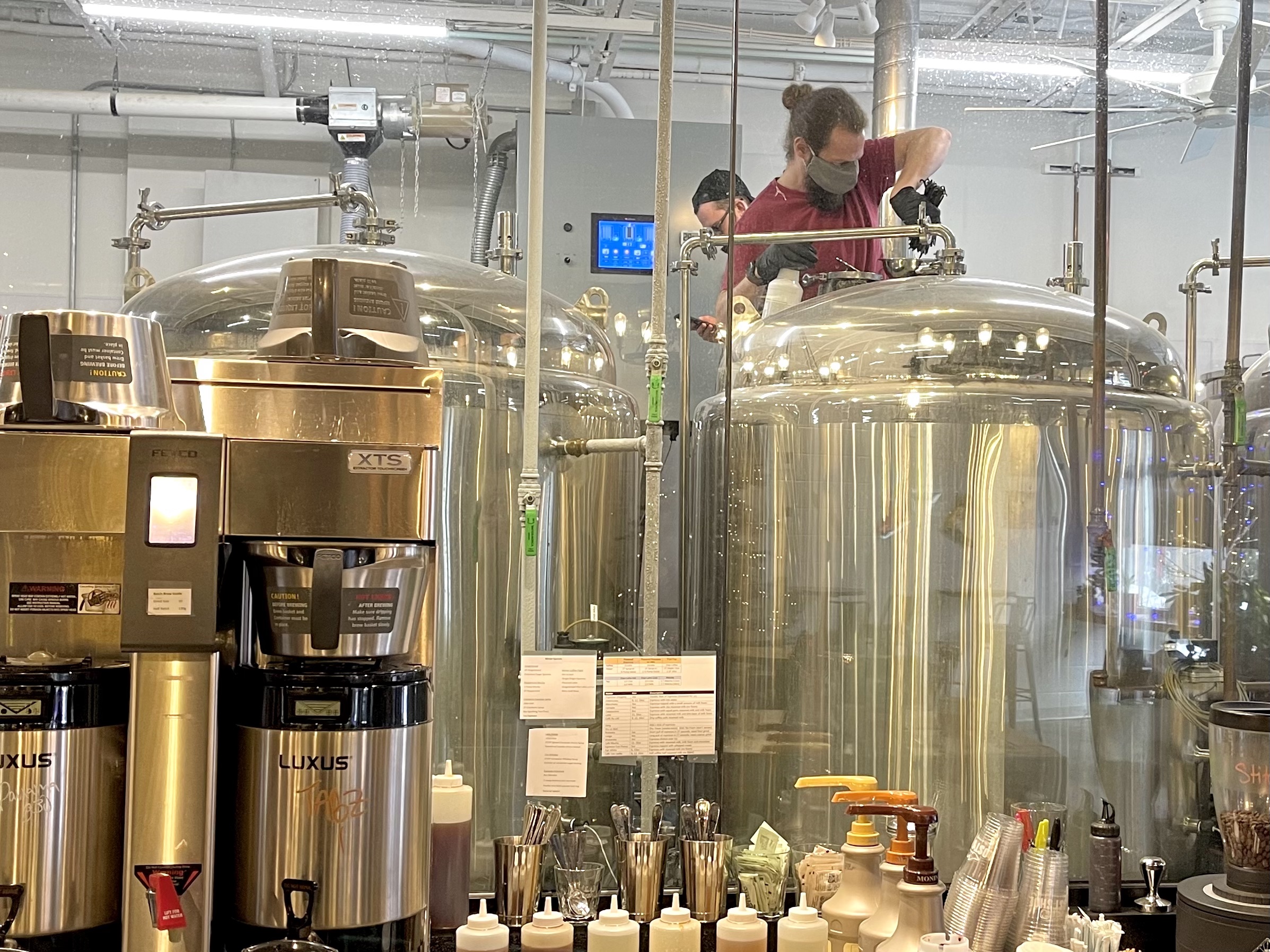 Lost Shoe Brewing & Roasting Company offers coffee flights and Harry