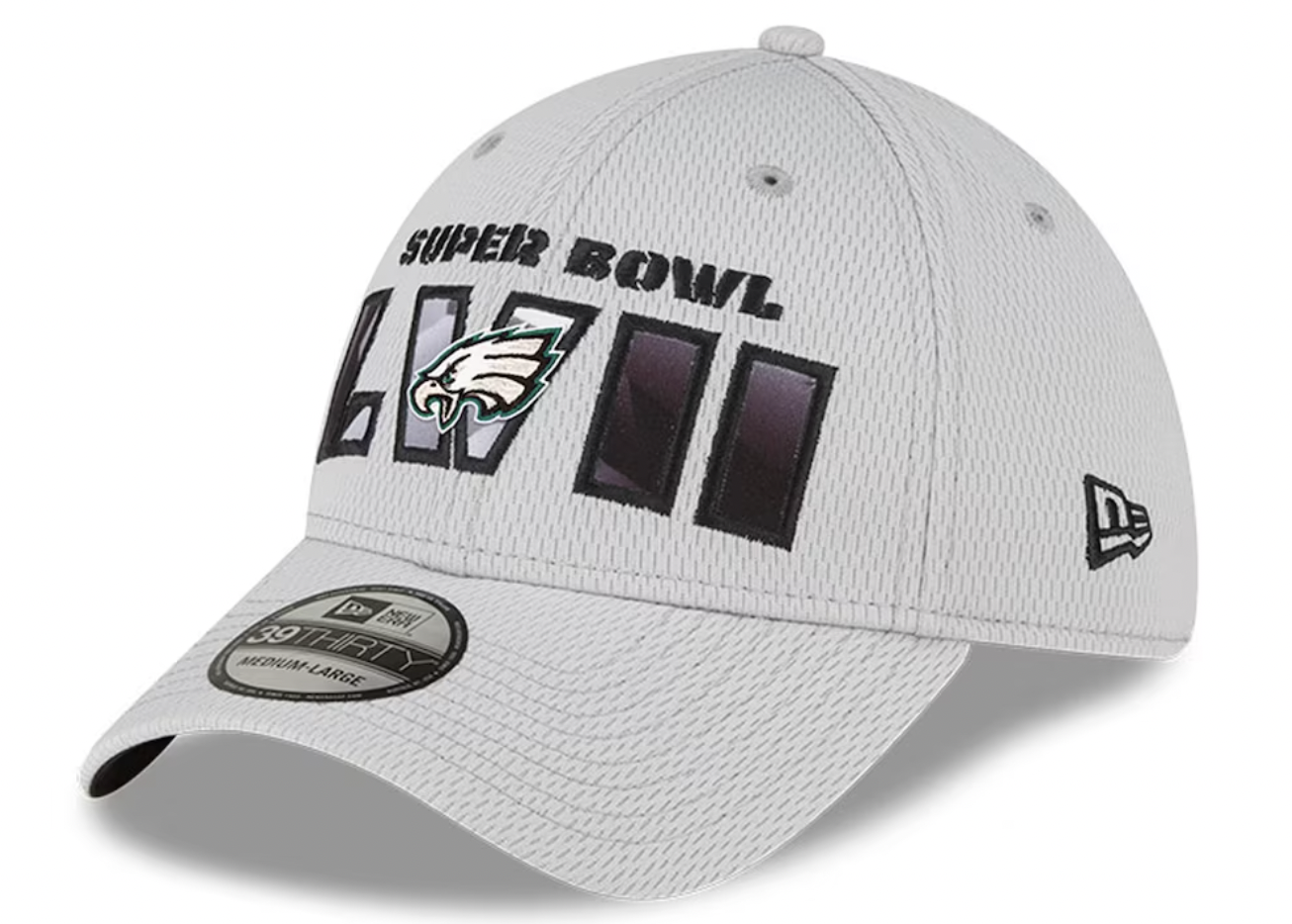 Philadelphia EAGLES SUPER BOWL LVII 57 NEW ERA Snapback Hat/2022 NEW w  Tags/Gray