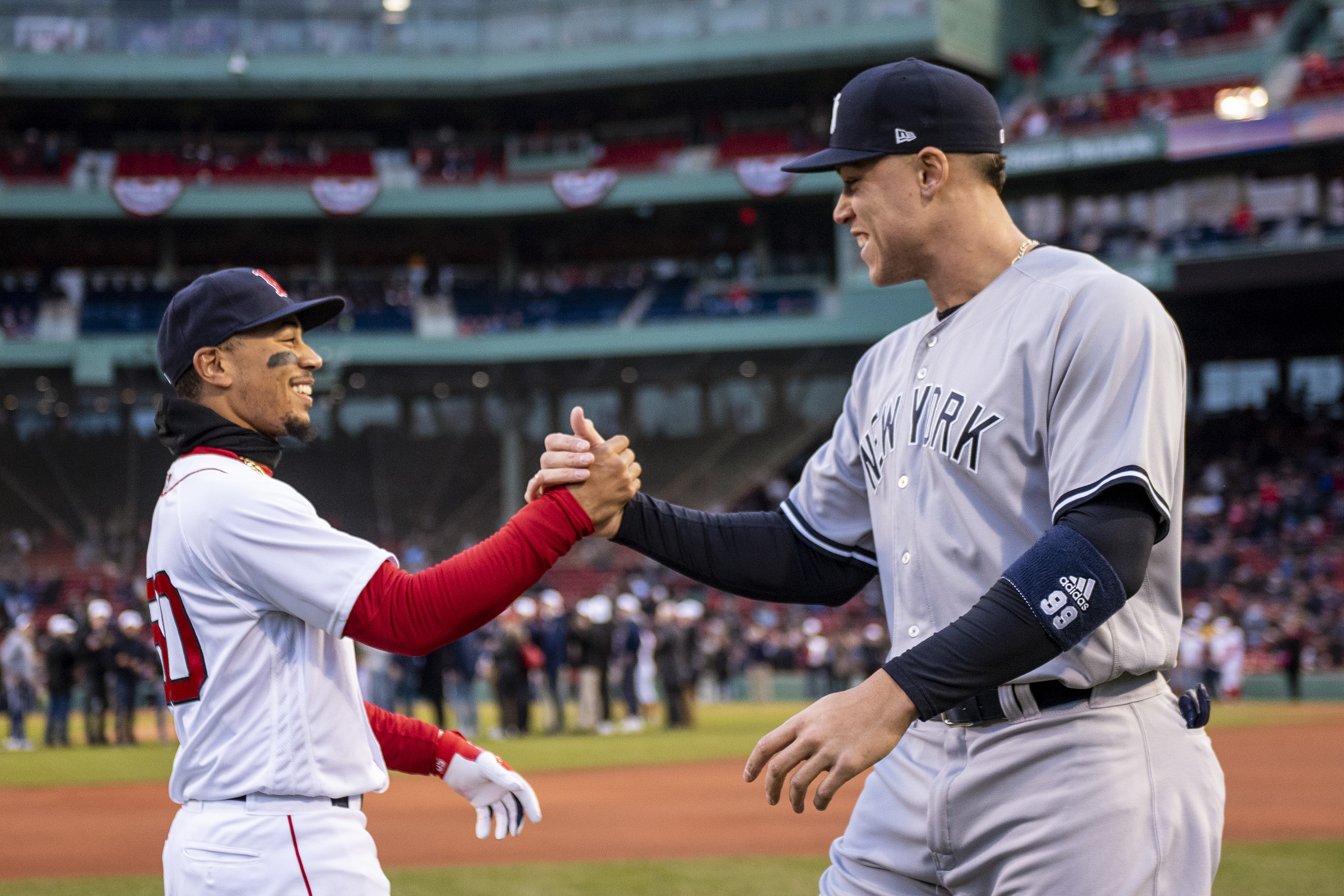 Mookie Betts, Aaron Judge reminisce over last Sox-Yankees brawl