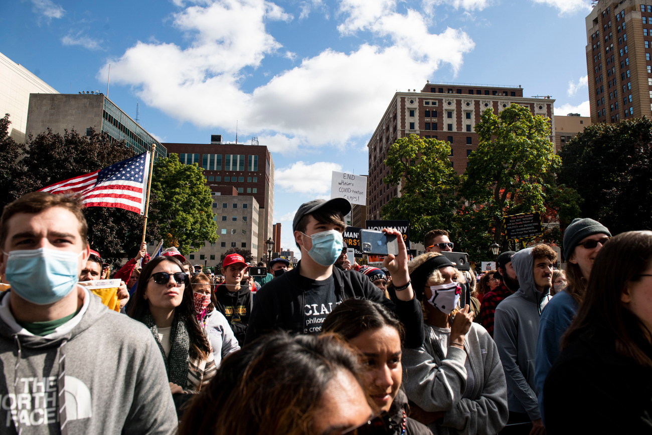 Steven Crowder hosts AntiWhitmer Protest in Lansing
