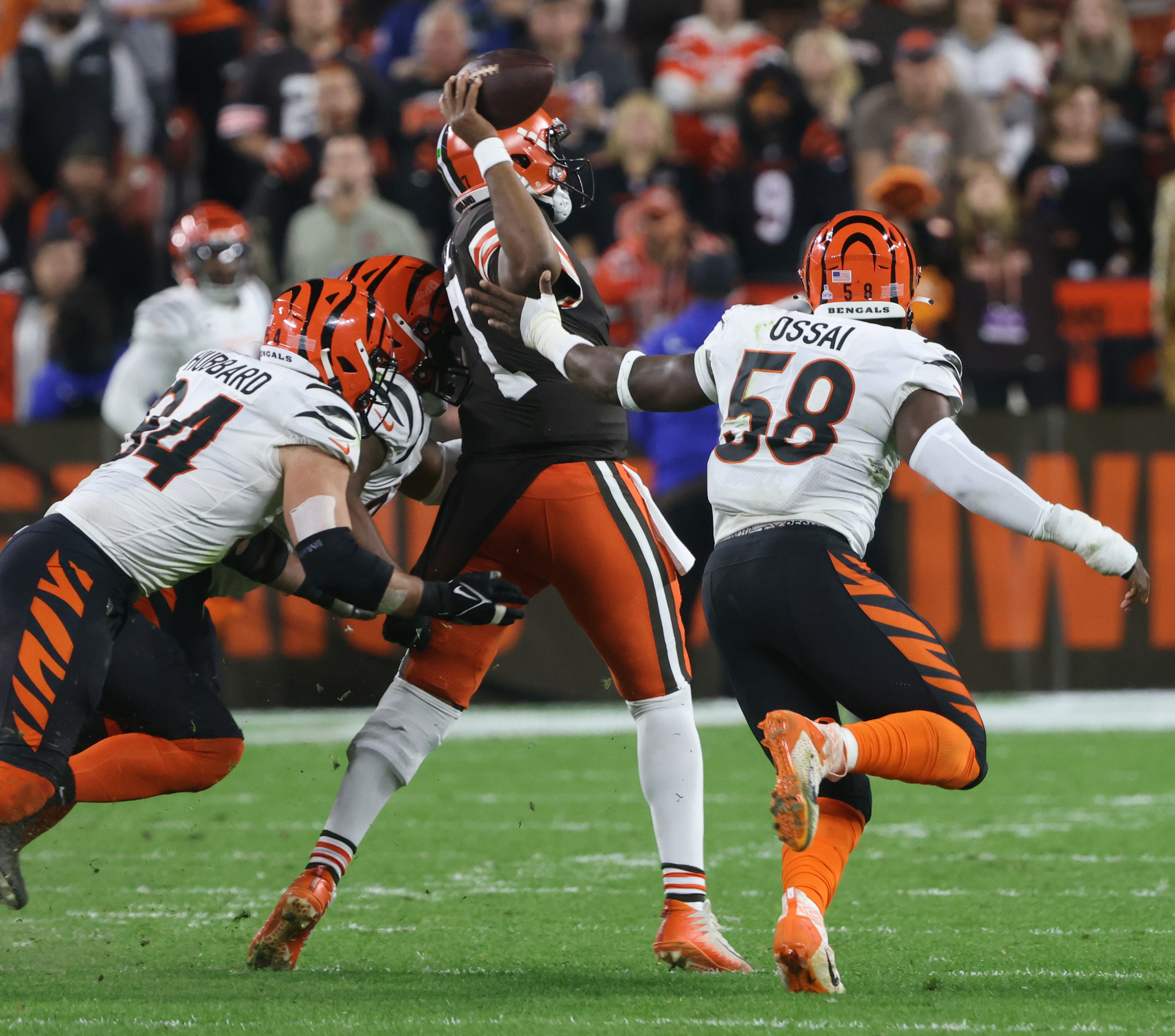 Cleveland Browns quarterback Jacoby Brissett vs. Cincinnati Bengals, October  31, 2022 