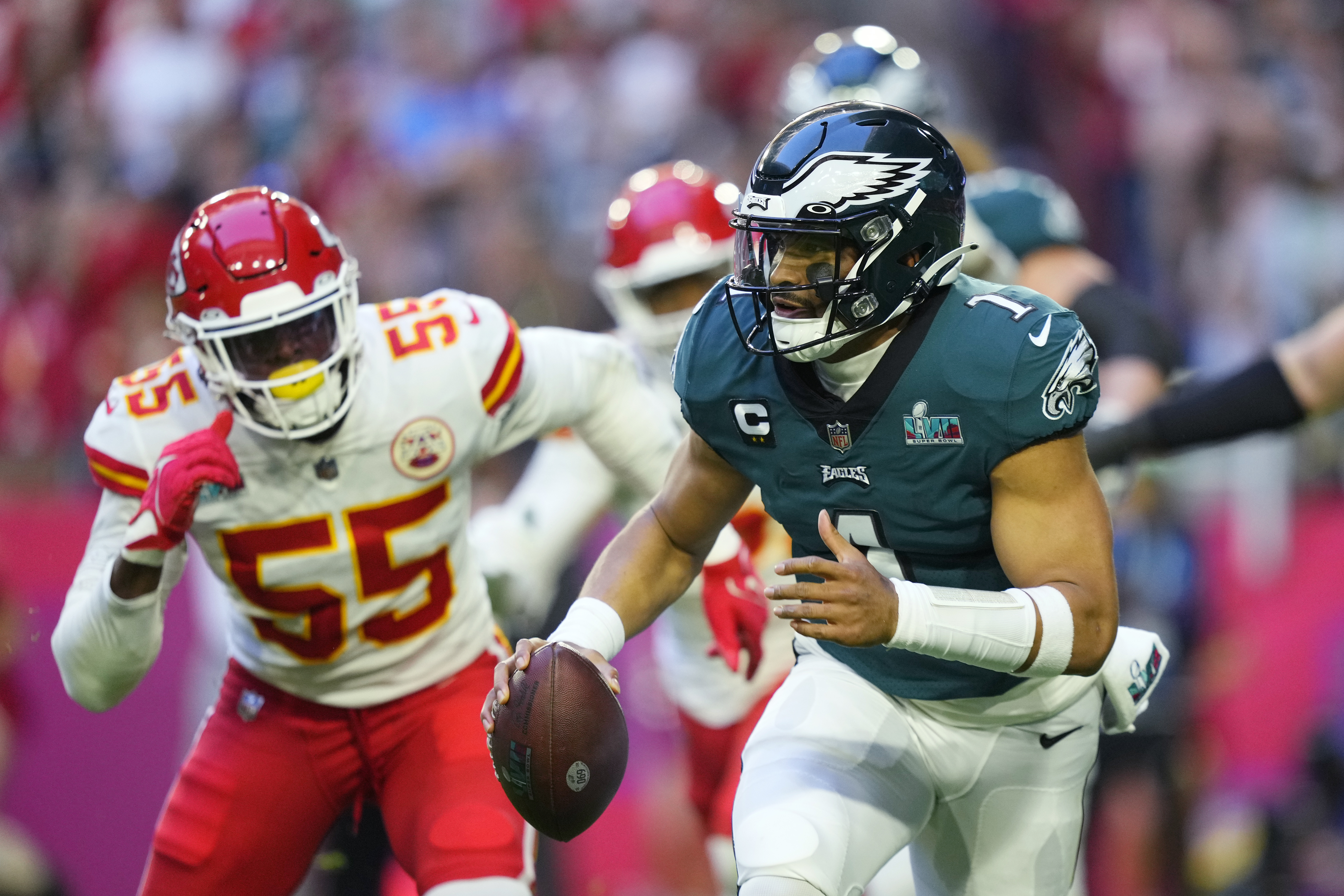 Nick Bolton video: Chiefs return Jalen Hurts fumble for TD - DraftKings  Network