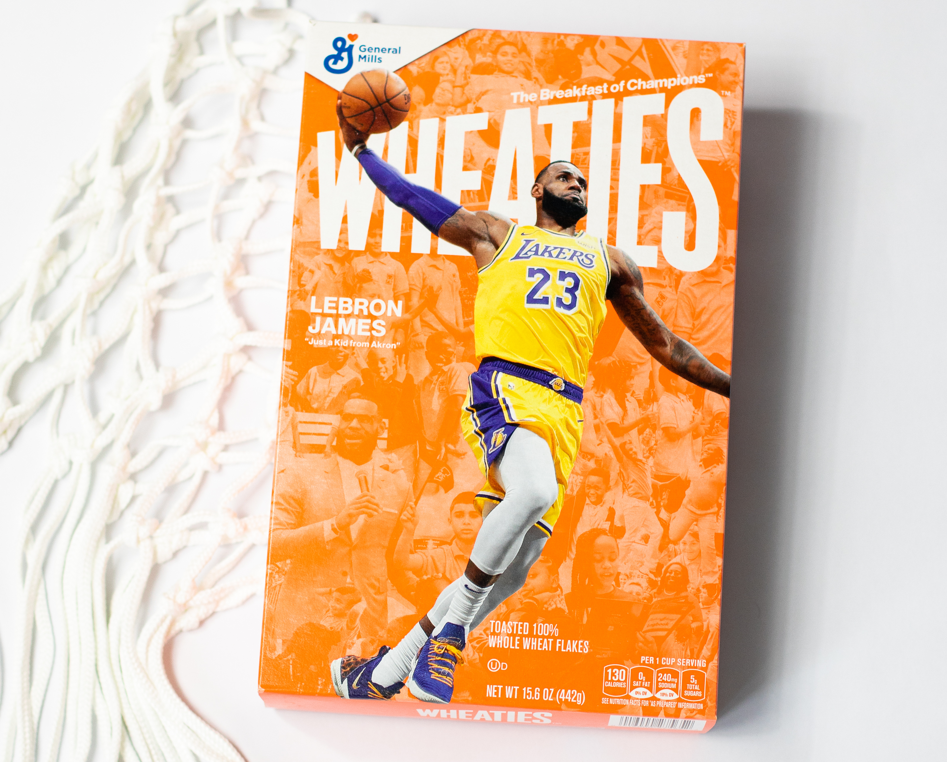grace the iconic Wheaties cereal box 