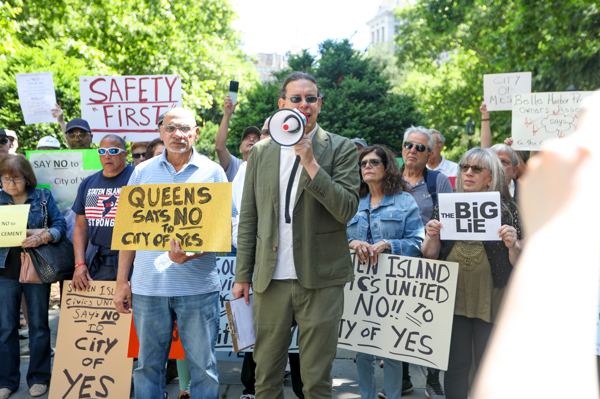 Staten Islanders, joined by citywide protesters, rally against major ...