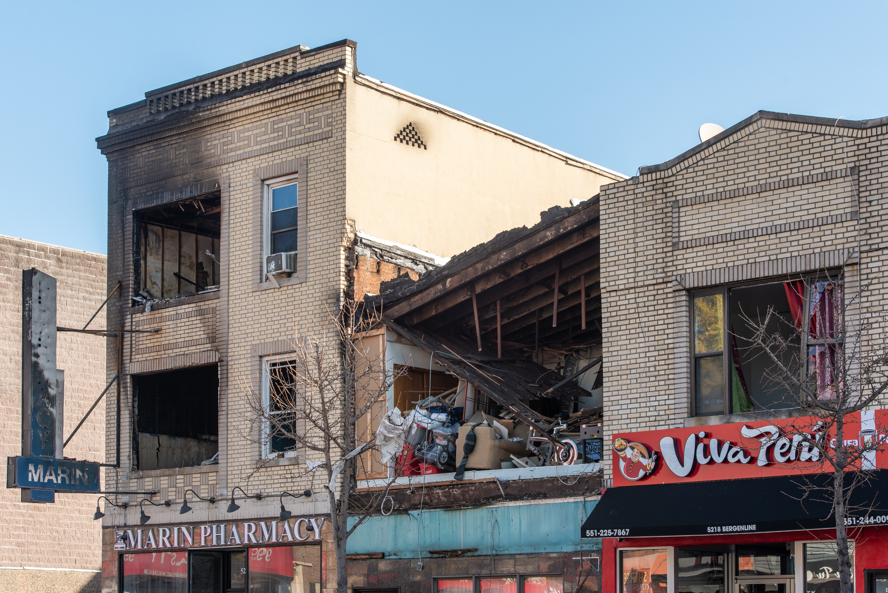 3-alarm blaze in West New York Thanksgiving night, Nov. 23, 2023 - nj.com