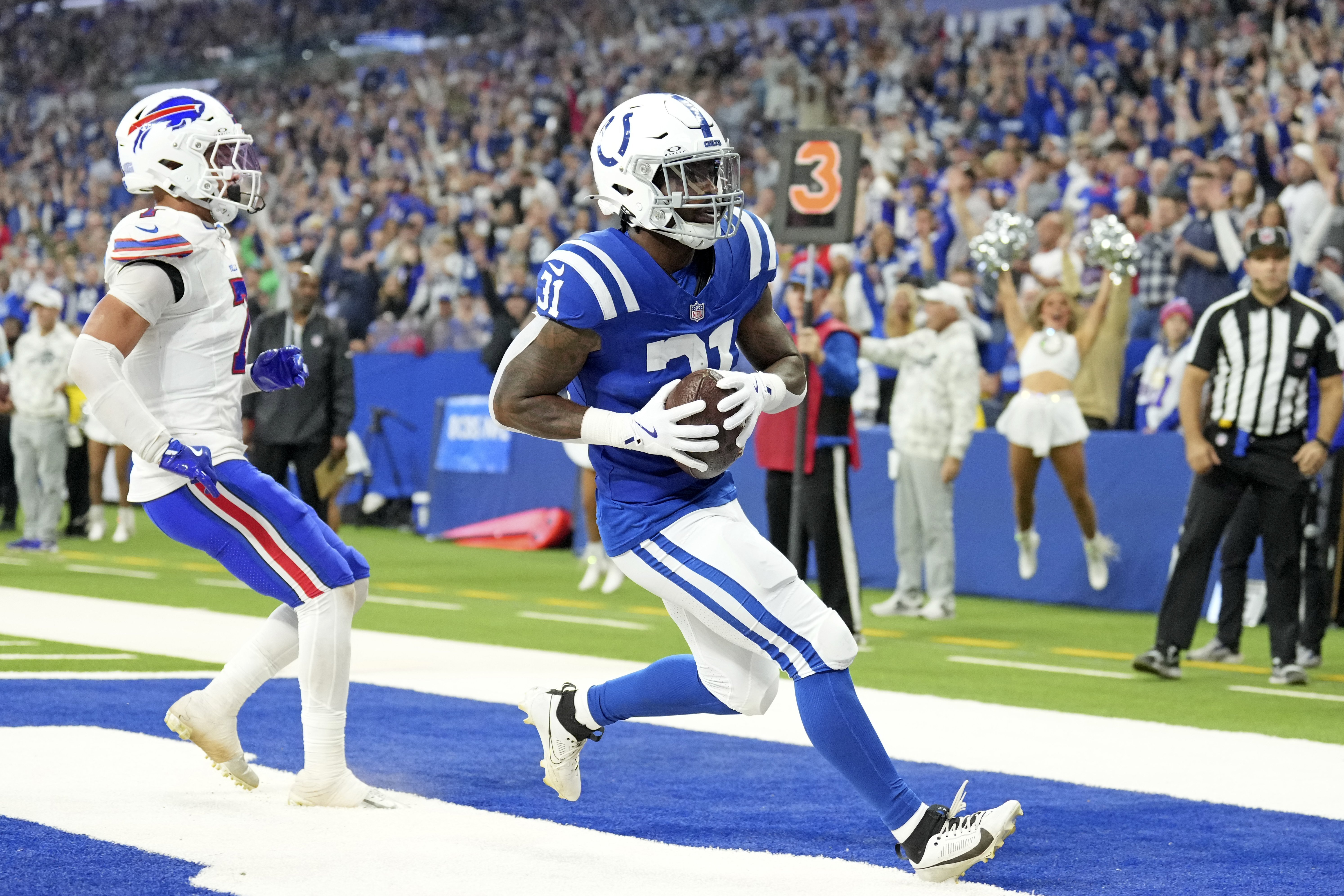 Colts End Zone Lettering Buffalo Bills at Indianapolis Colts: NFL 2024, Week 10 - newyorkupstate.com