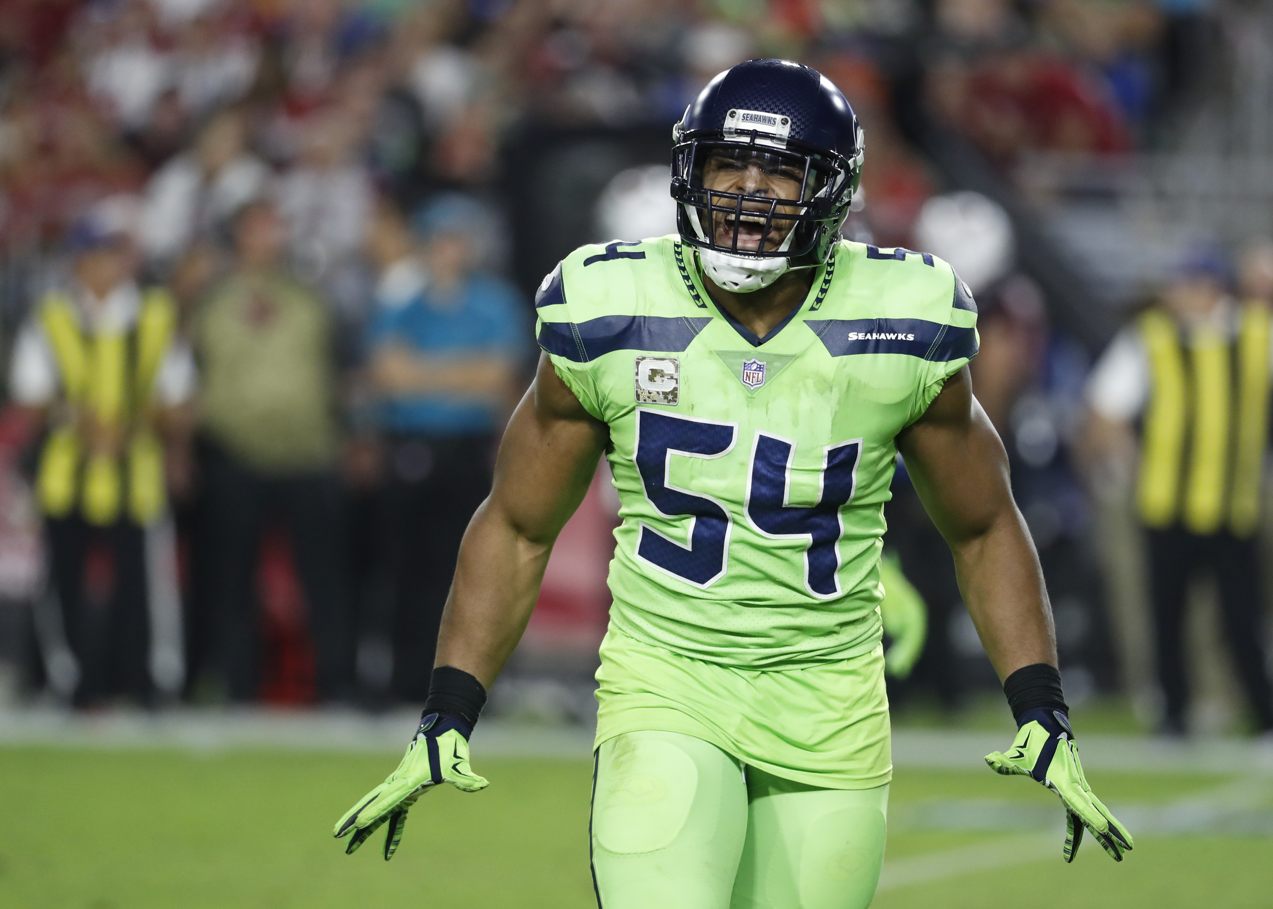 bobby wagner signed football