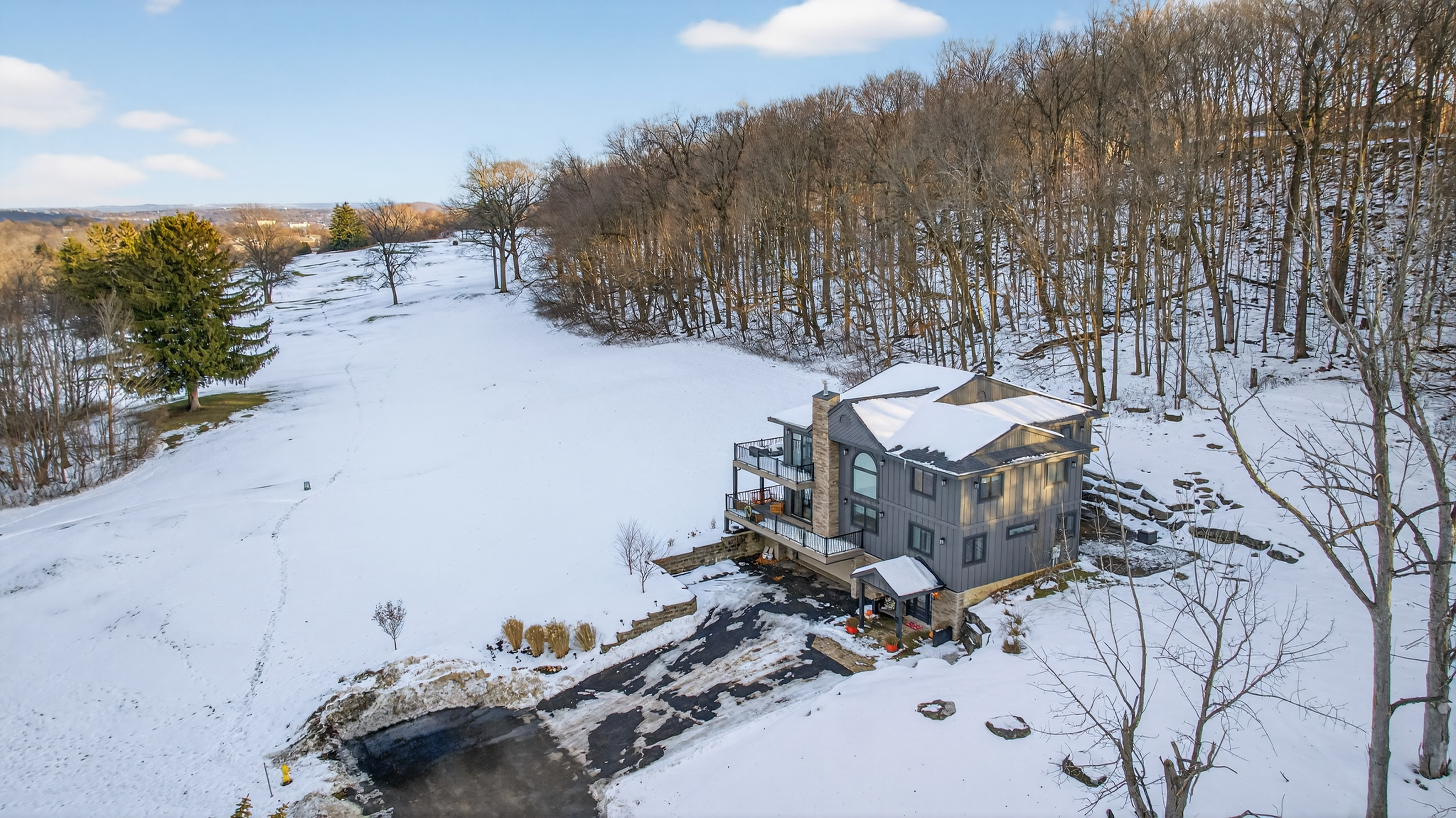 - Christina Cianciosi grew up admiring the house at 101 Alton Street in Syracuse which borders Bellevue Country Club. In 2022, she bought the unique home and gave it an extensive renovation. Aerial view of the 0.64-acre proeprty. Courtesy of Kyle Fedrizzi, owner of kfotography315, LLC.