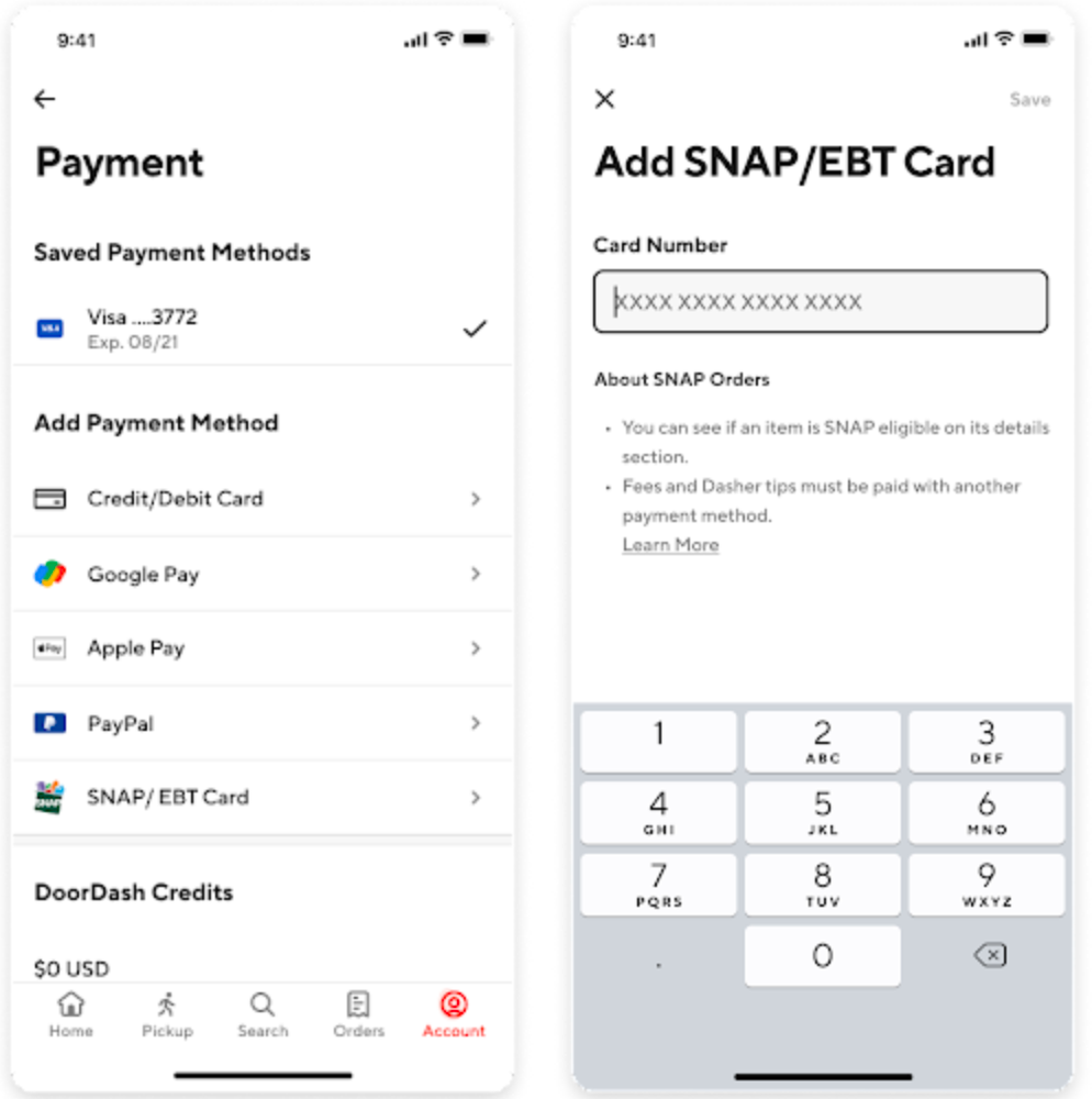 DoorDash starts accepting SNAP benefits as payment tell them if