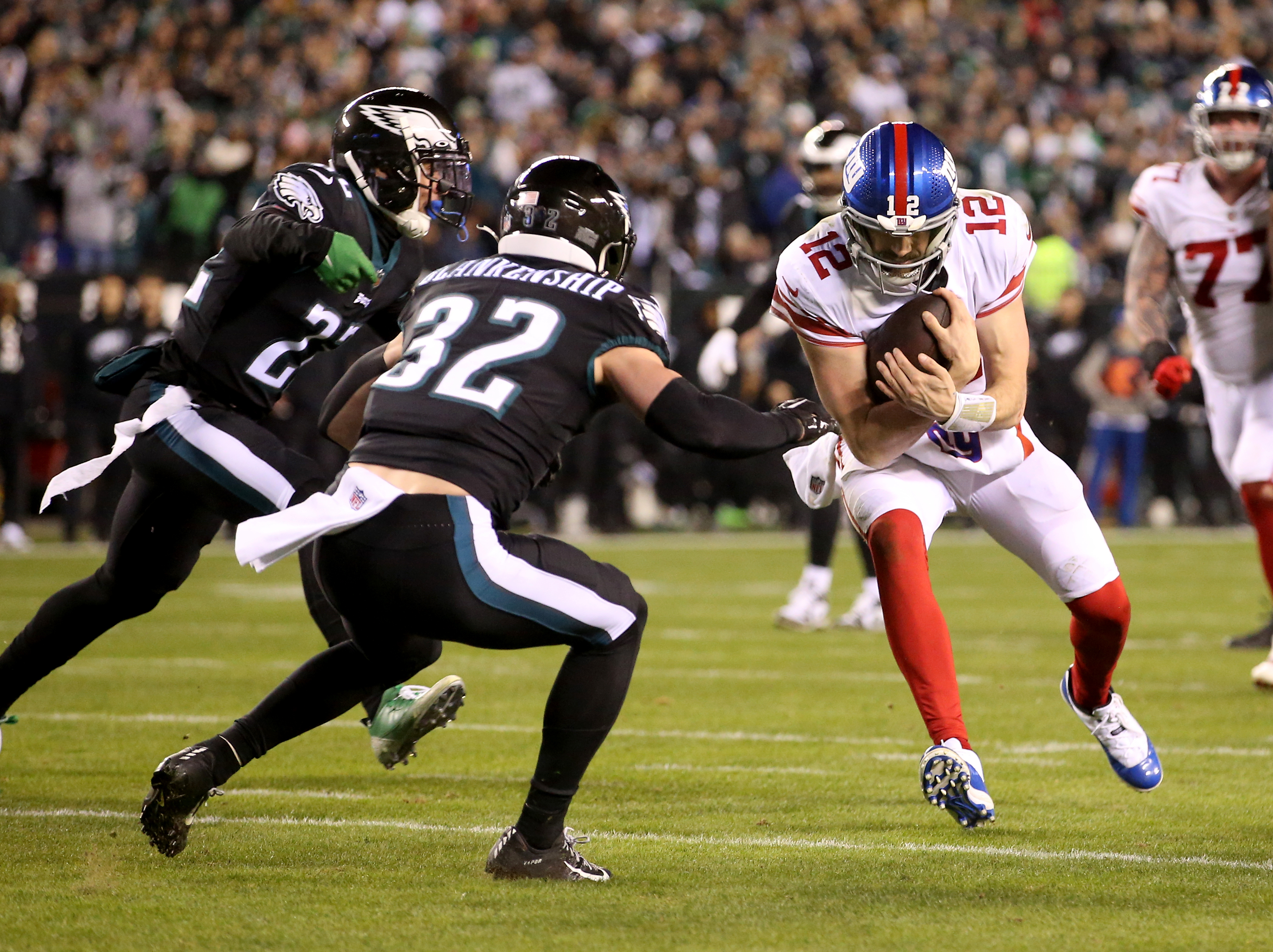 Jalen Hurts Philadelphia Eagles Game-Used White Pants vs. New York Giants  on January 21, 2023