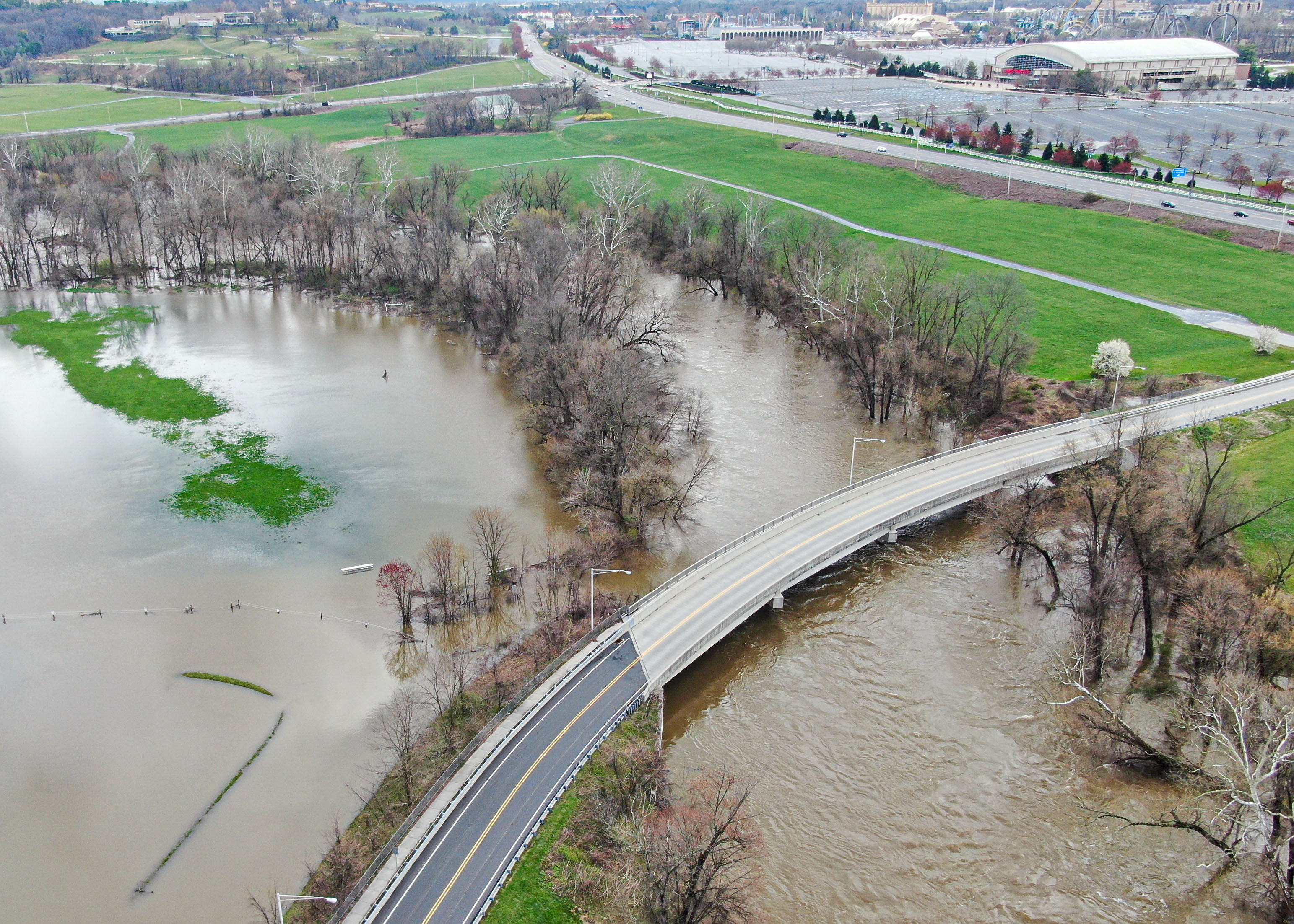 An aerial view of flooding throughout central Pa. - pennlive.com