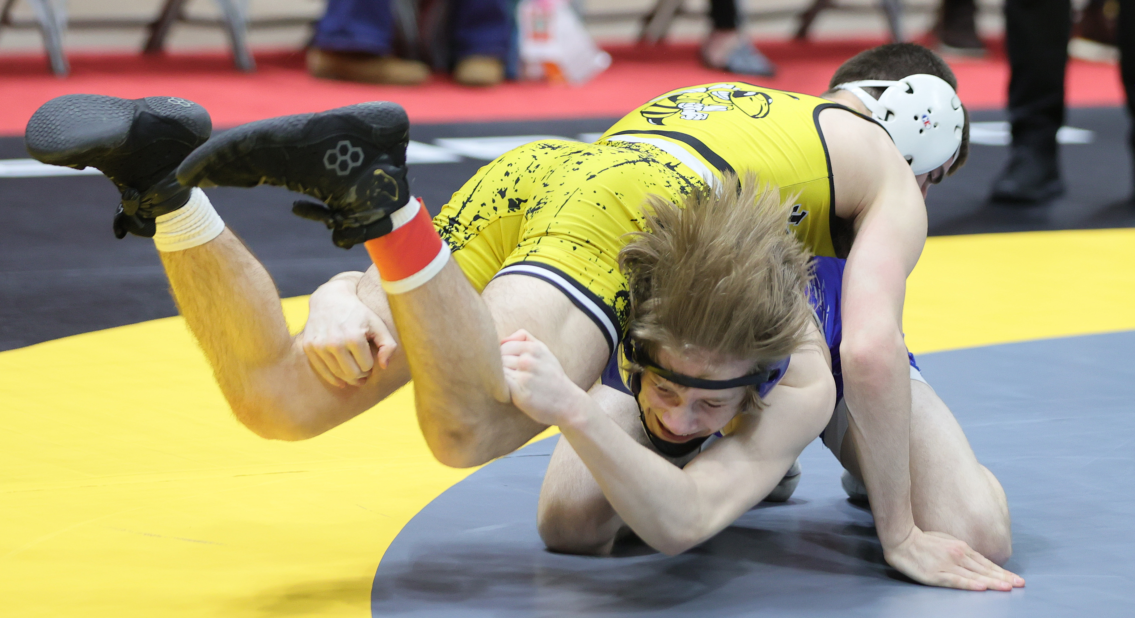 D2 state high school wrestling tournament round one, March 10, 2023