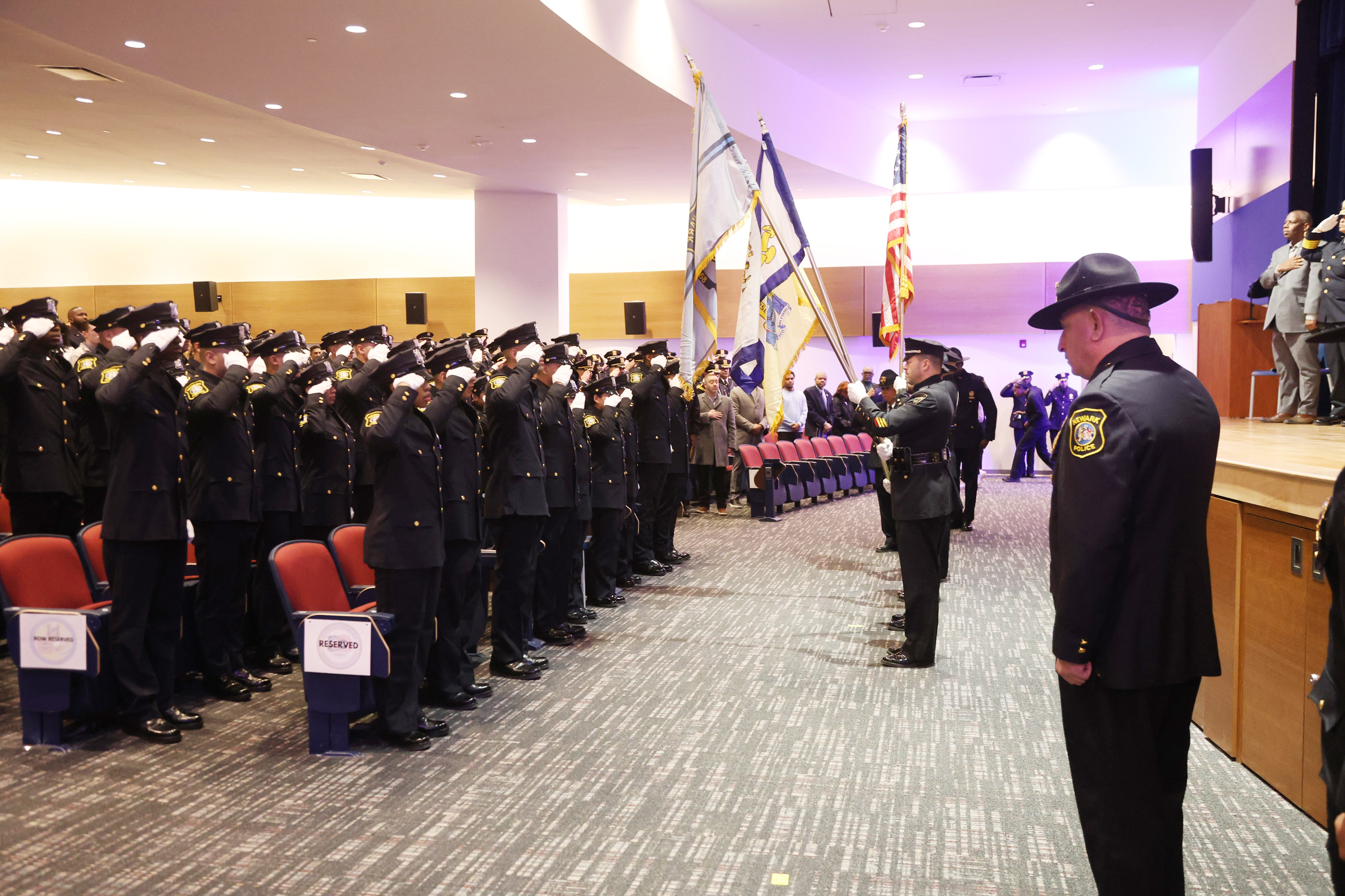 The graduation ceremony for the new class of Newark Police officers ...