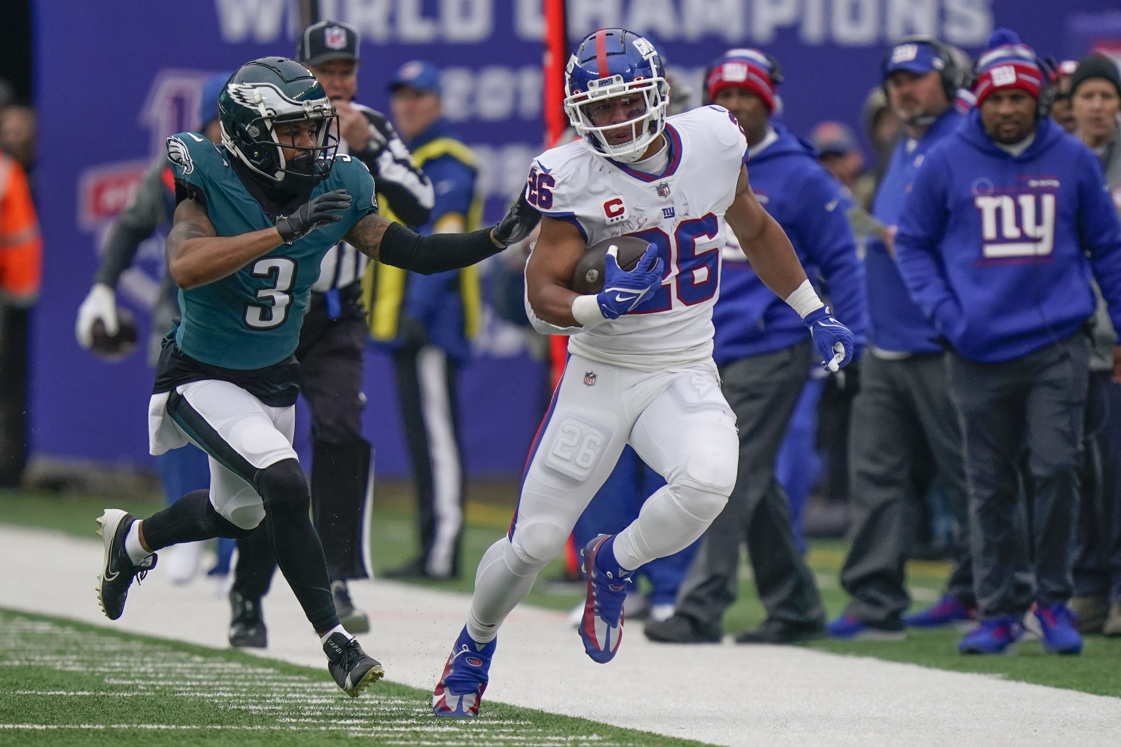 Barkley looks like his old self  and he is carrying the Giants