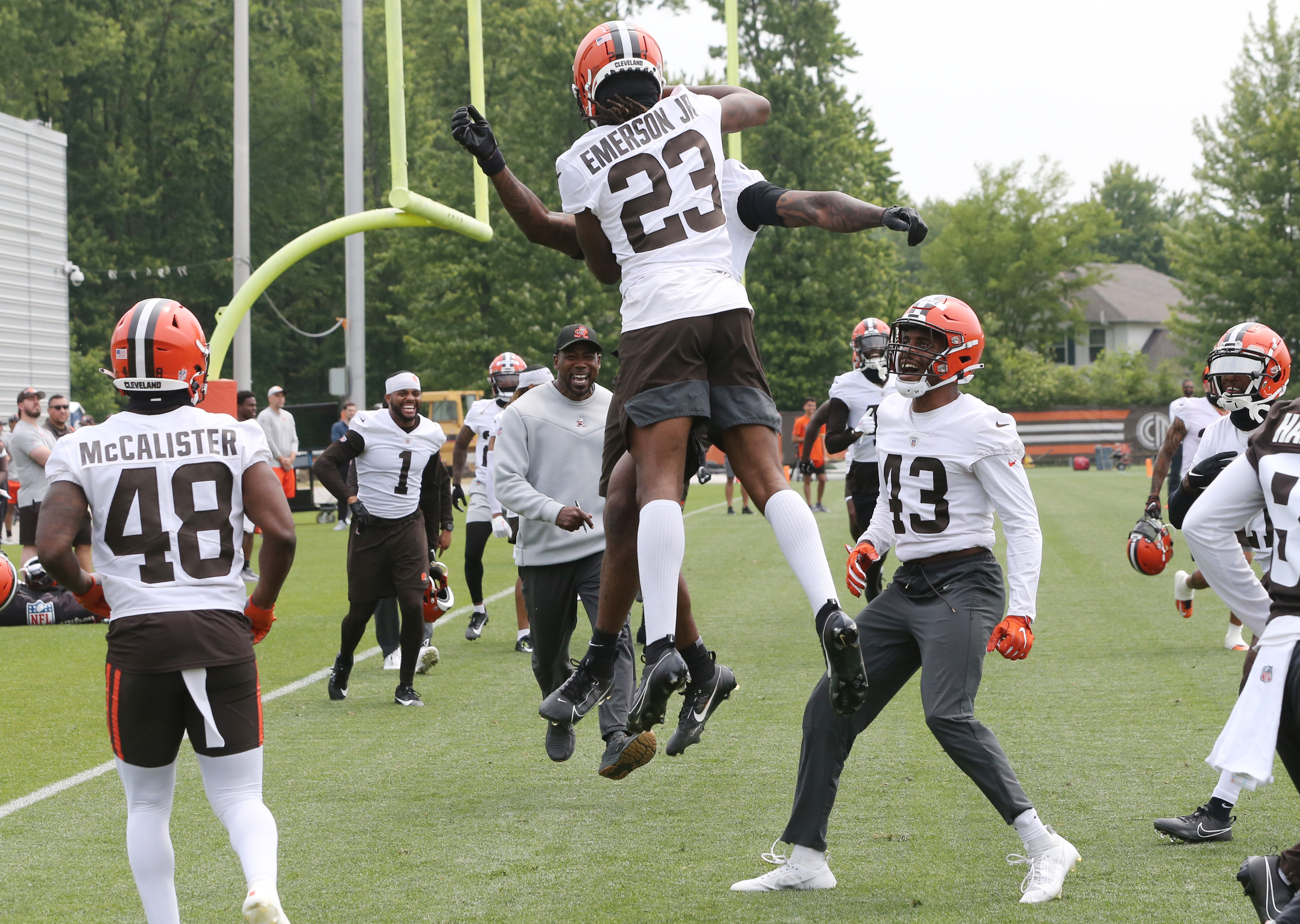 Cleveland Browns cornerback Martin Emerson Jr. (23) on defense during an NFL  football game against the Carolina Panthers, Sunday, Sep. 11, 2022, in  Charlotte, N.C. (AP Photo/Brian Westerholt Stock Photo - Alamy