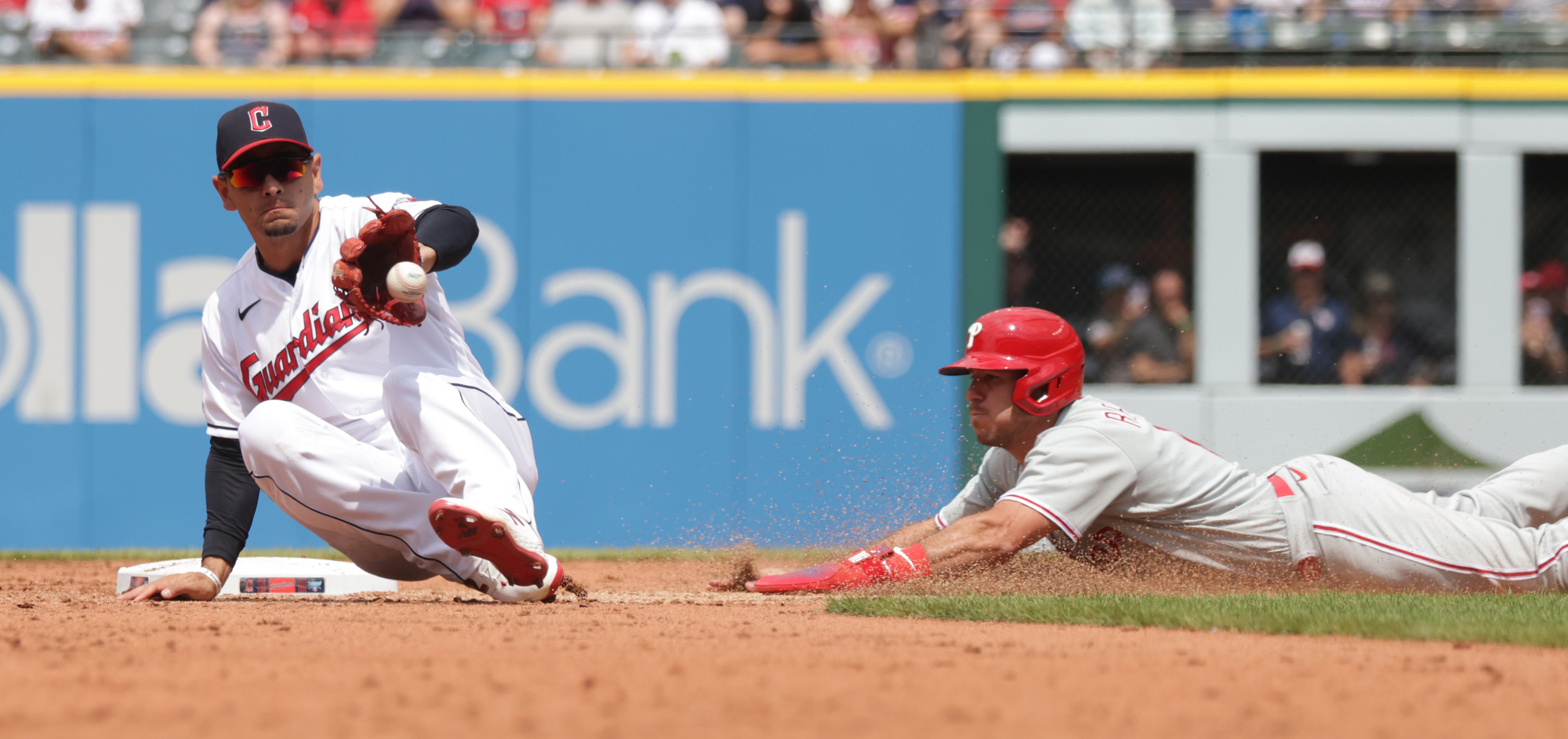 Harper's hitting and defense help the Phillies beat the Guardians 8-5 in 10  innings to stop skid