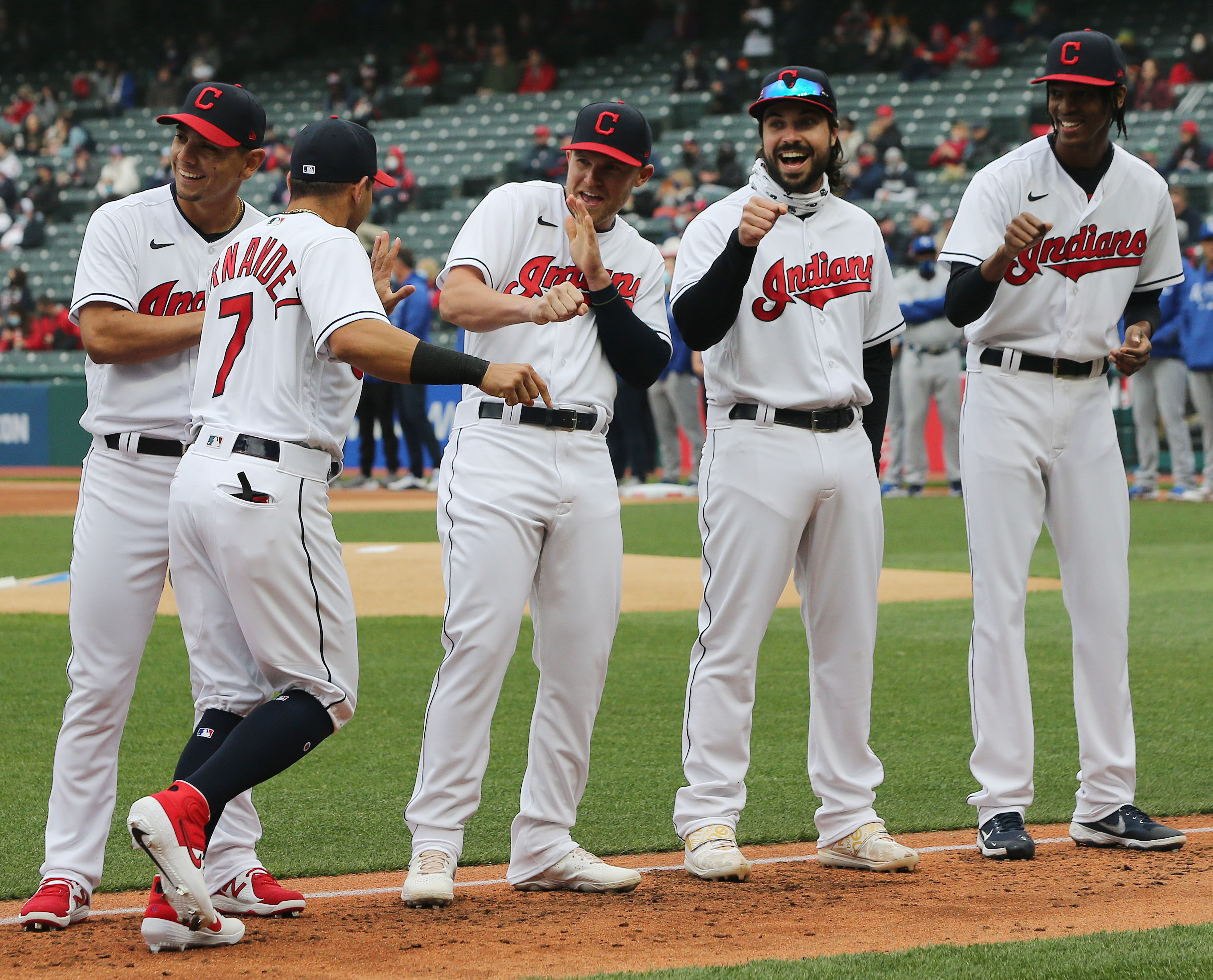 2021 Cleveland Indians player introductions at Progressive Field 