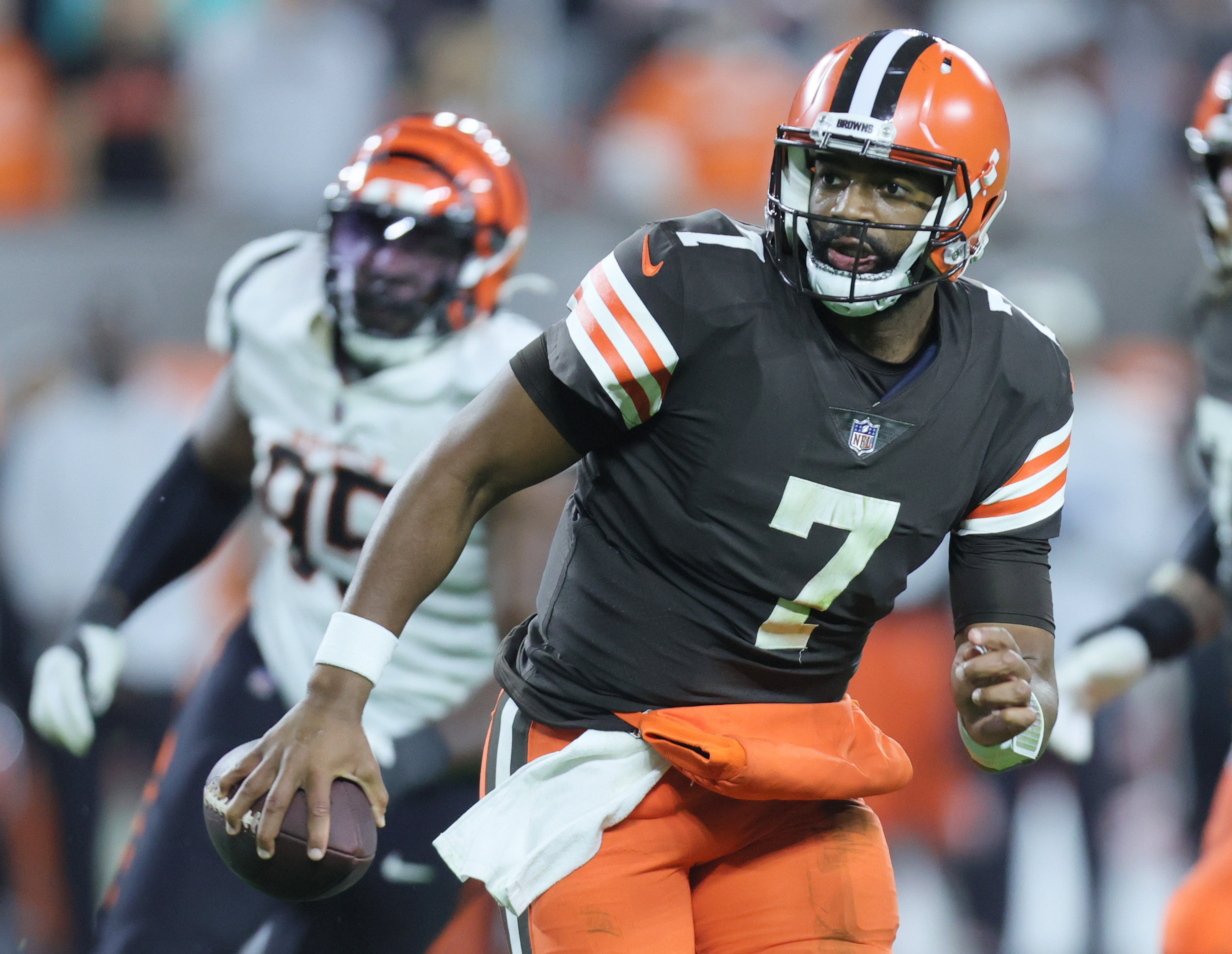 Cleveland Browns quarterback Jacoby Brissett vs. Cincinnati Bengals,  October 31, 2022 