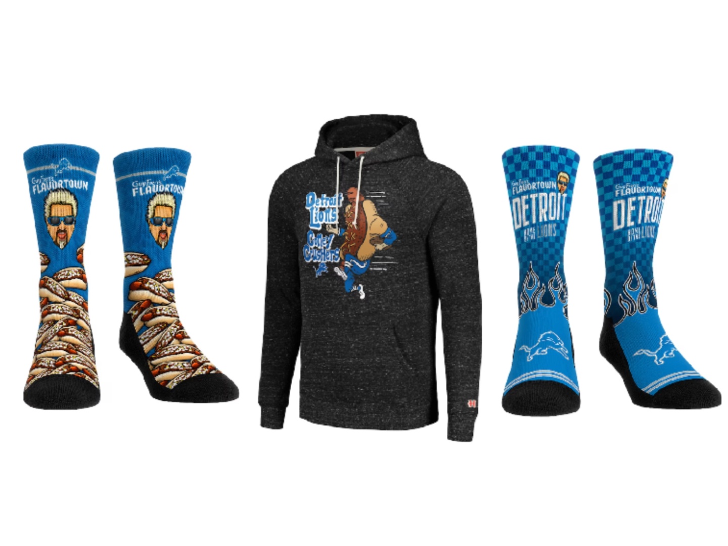 How to buy Coney Crusher-themed Detroit Lions fan apparel with NFLXGuy  Fieri Flavortown collection 
