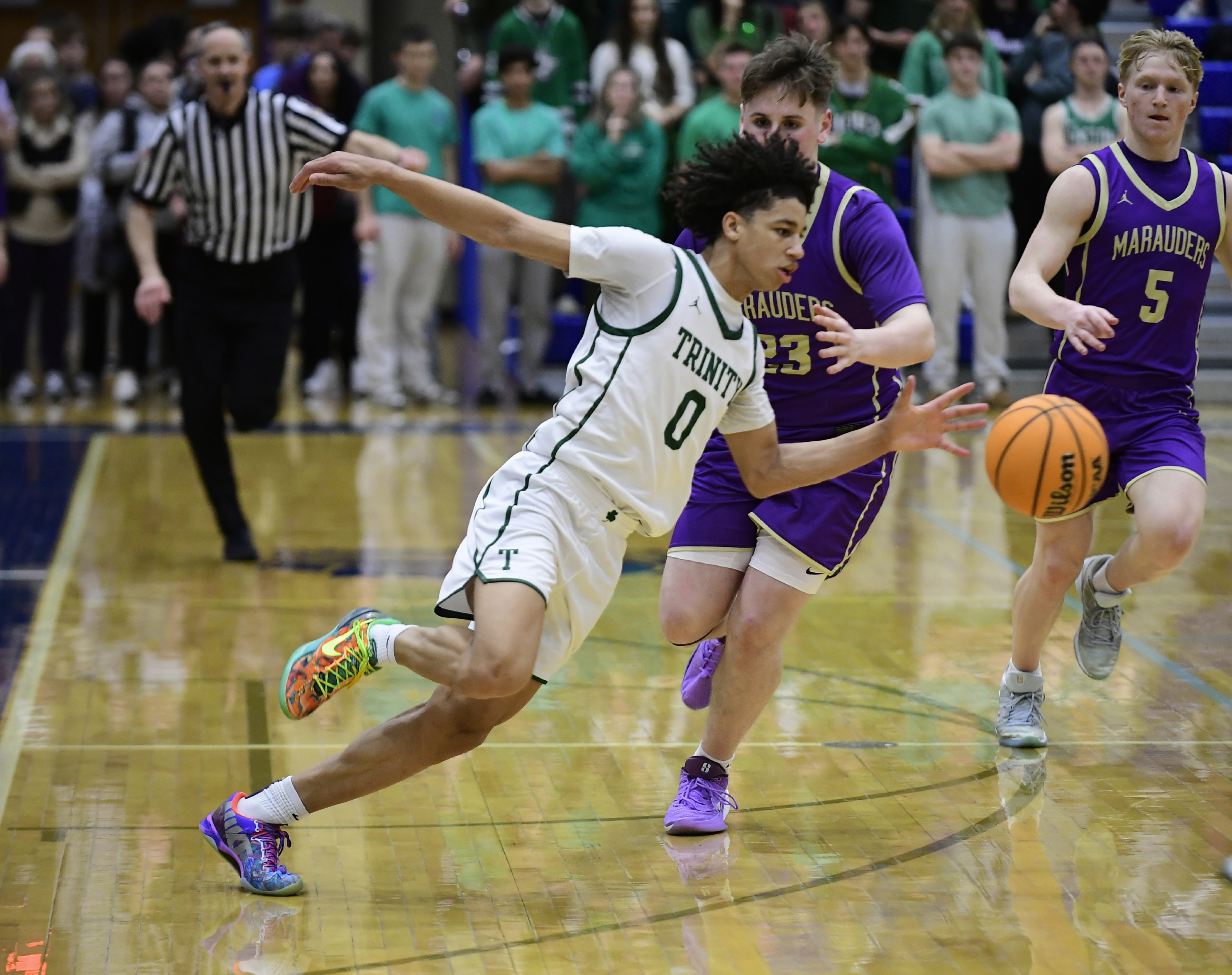 Troy Ruggery Trinity vs Bishop Guilfoyle, PIAA 3A boys basketball semifinal ...