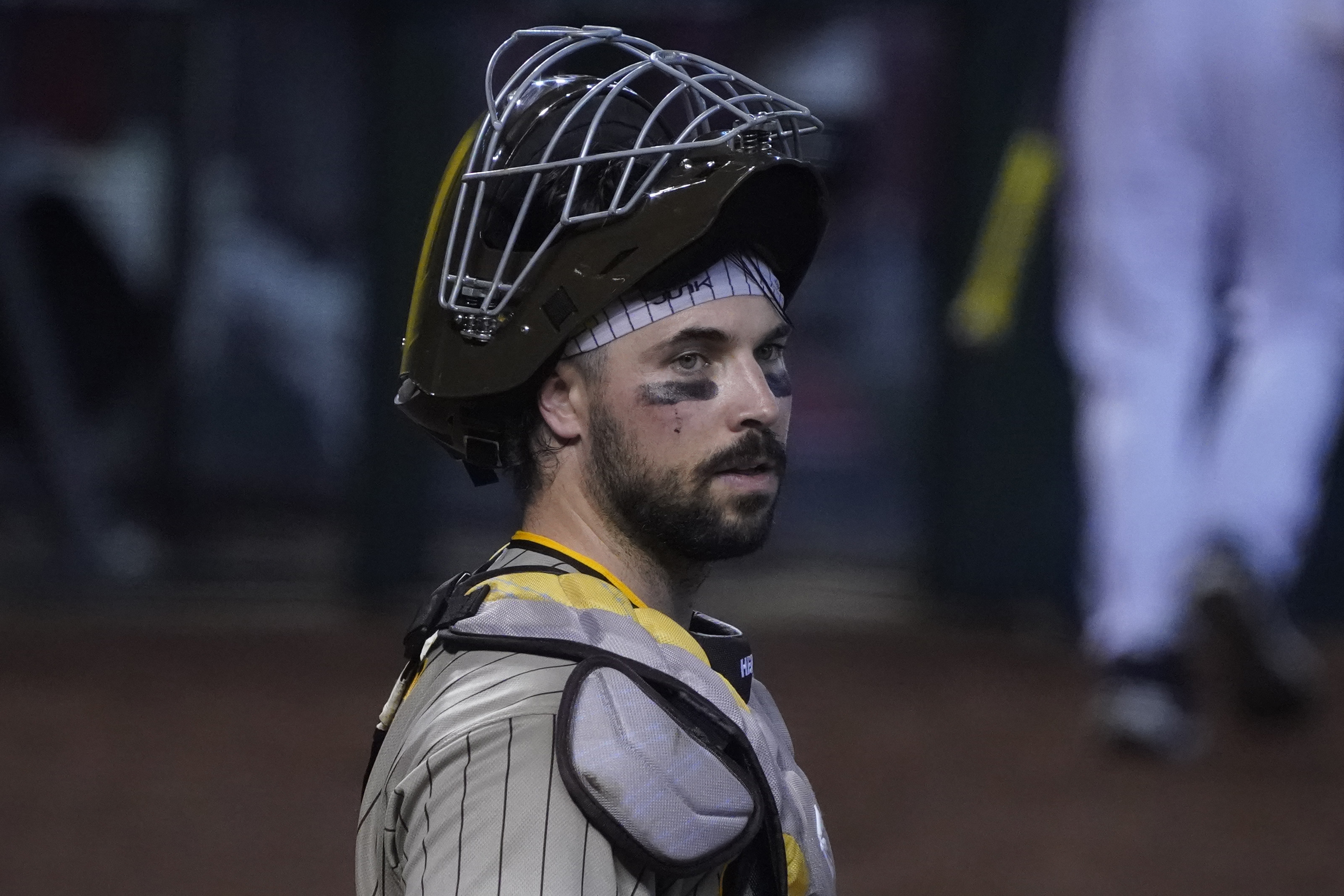 116  Austin Hedges was almost hit by Josh Naylor's epic helmet