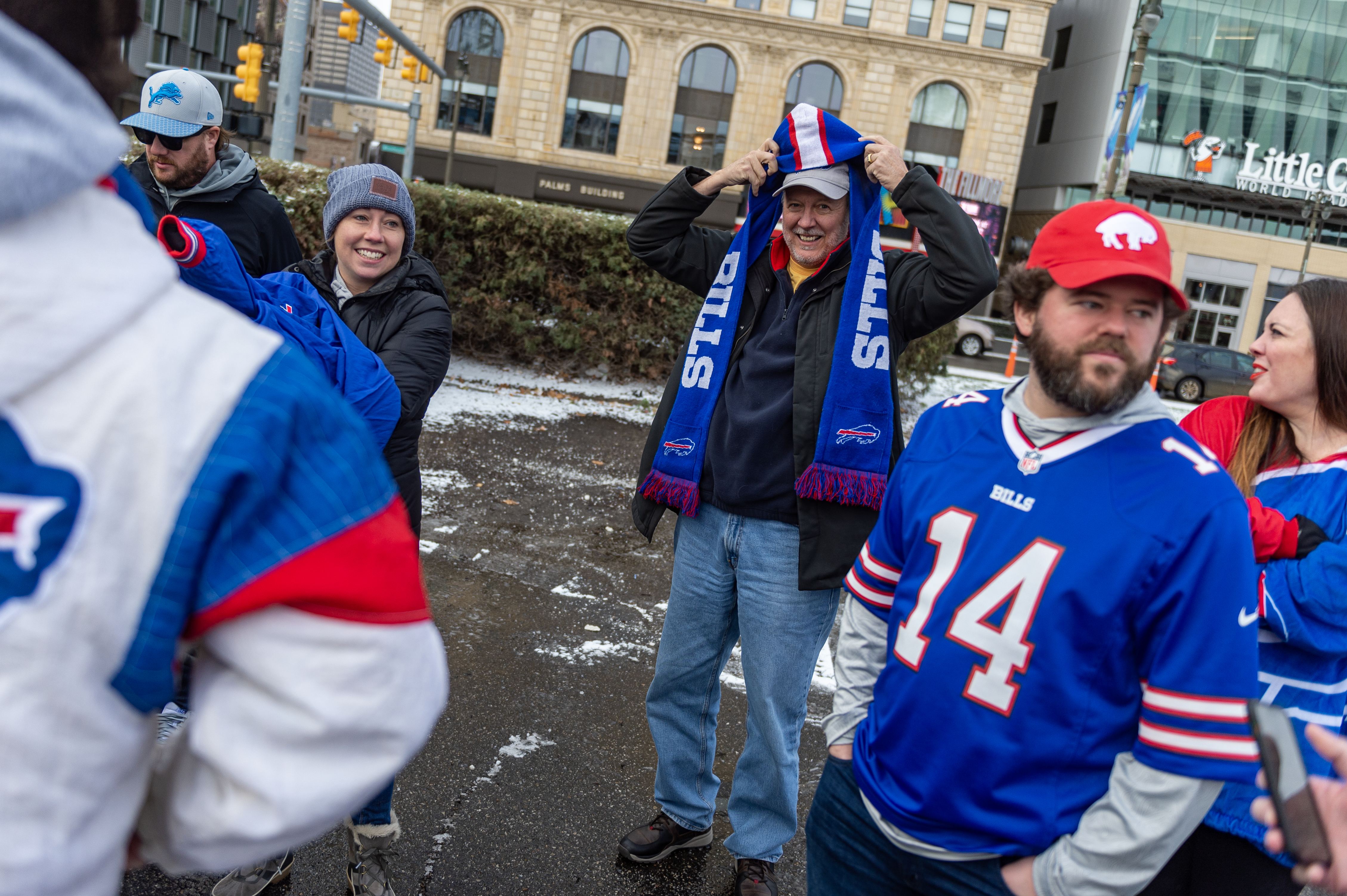 Buffalo Bills fans tailgate before taking on Cleveland at Ford Field