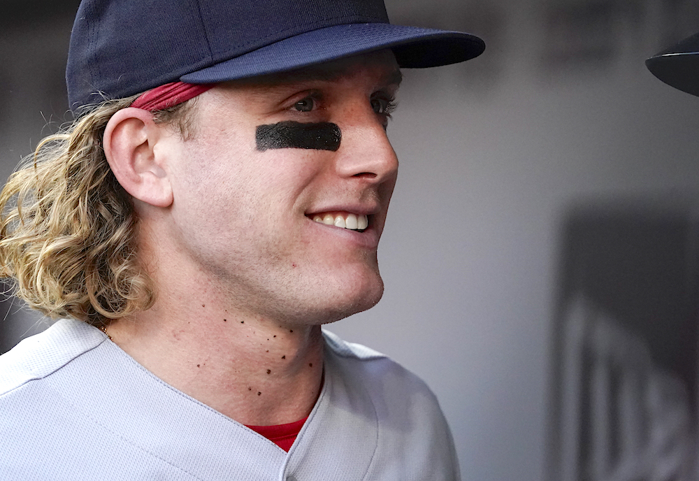 Yankees' Harrison Bader rocks a Darth Vader mask at workout