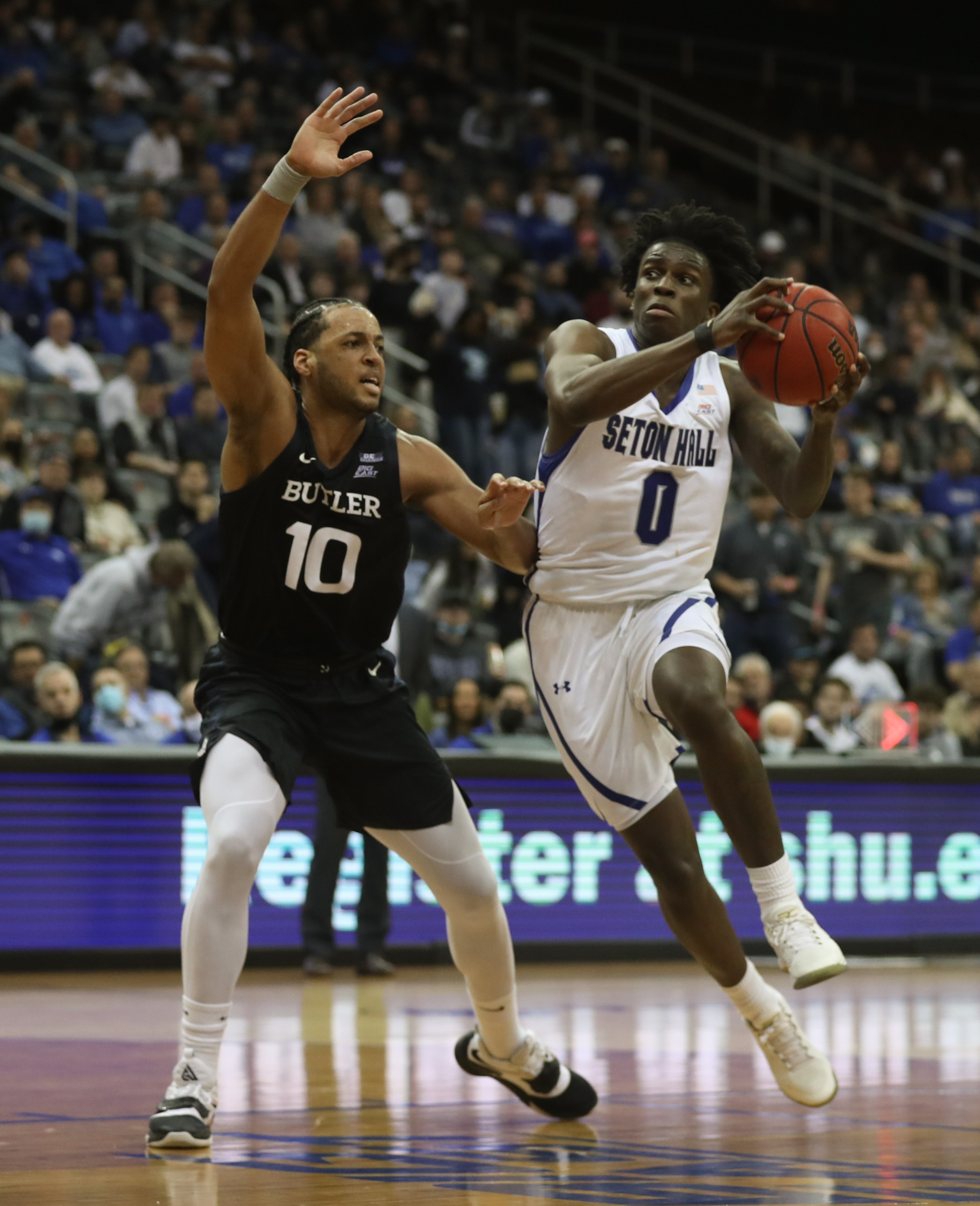 February 5, 2022, Newark, New Jersey, USA: Seton Hall Pirates guard Jared  Rhoden (14) looks to make a play during NCAA Big East action between the  Seton Hall Pirates and the Creighton