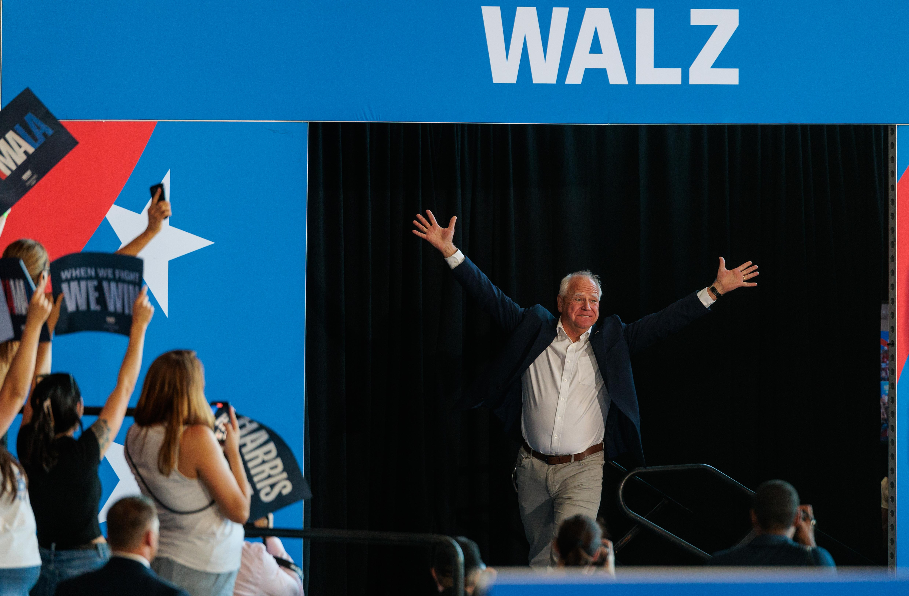 Kamala Harris and Tim Walz host rally outside Detroit - mlive.com