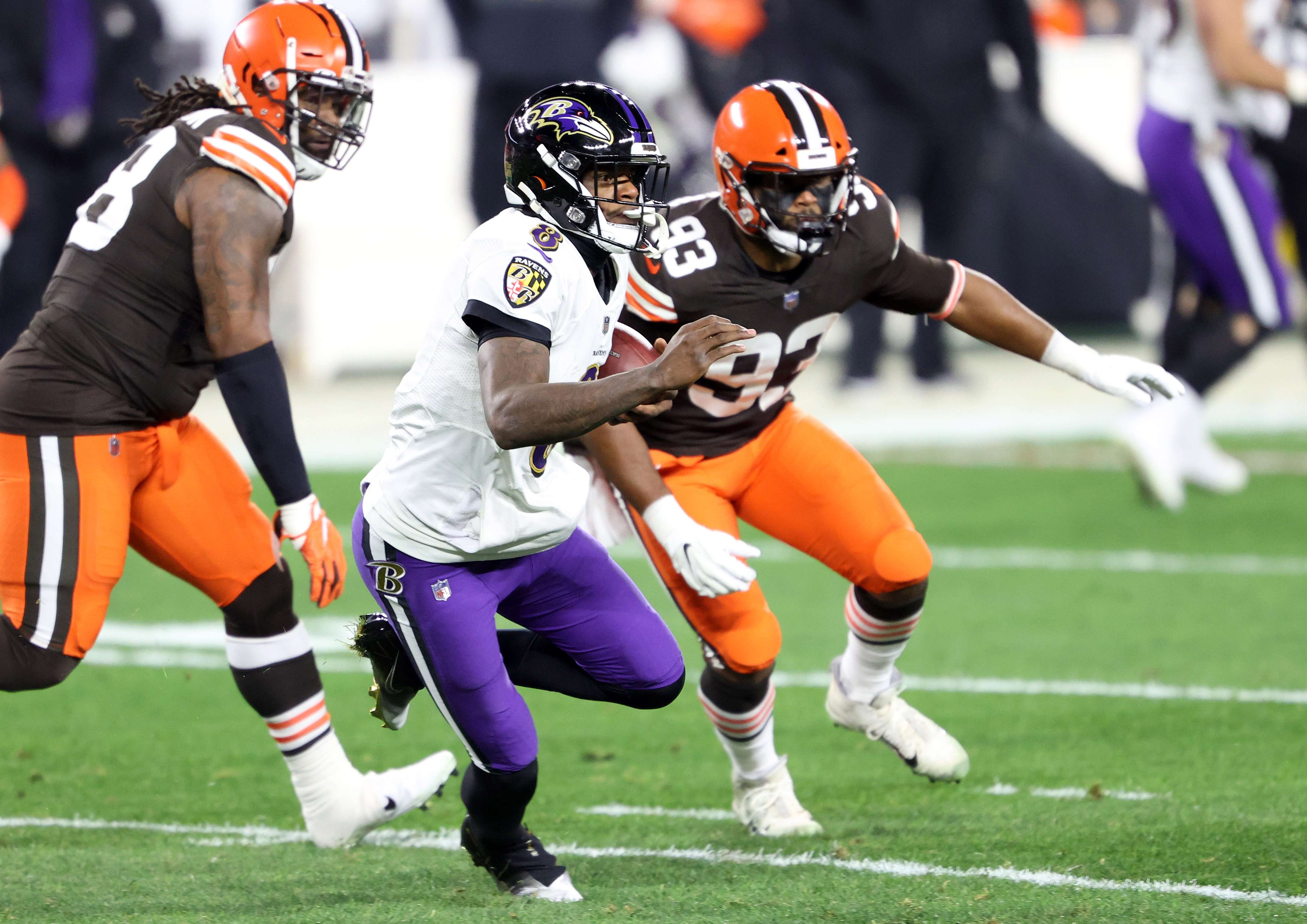 Baltimore Ravens at Cleveland Browns, Monday Night Football, Week 14,  FirstEnergy Stadium, Lamar Jackson