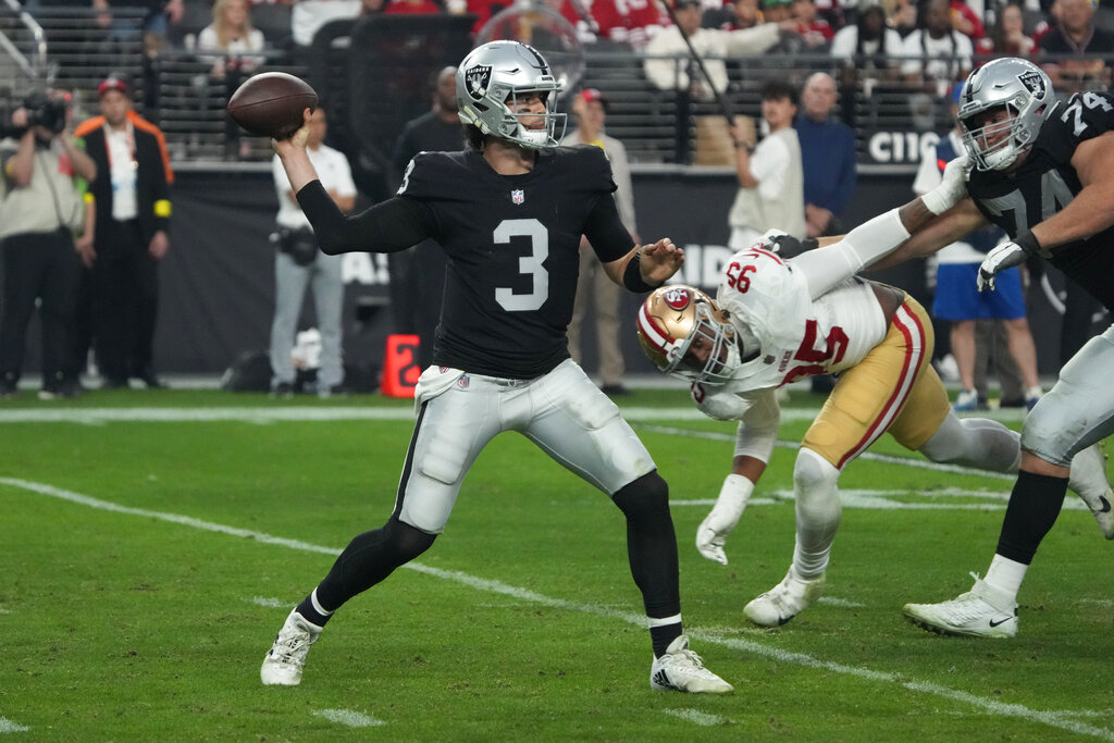 Jarrett Stidham as QB1 in 2023 makes sense for the Raiders