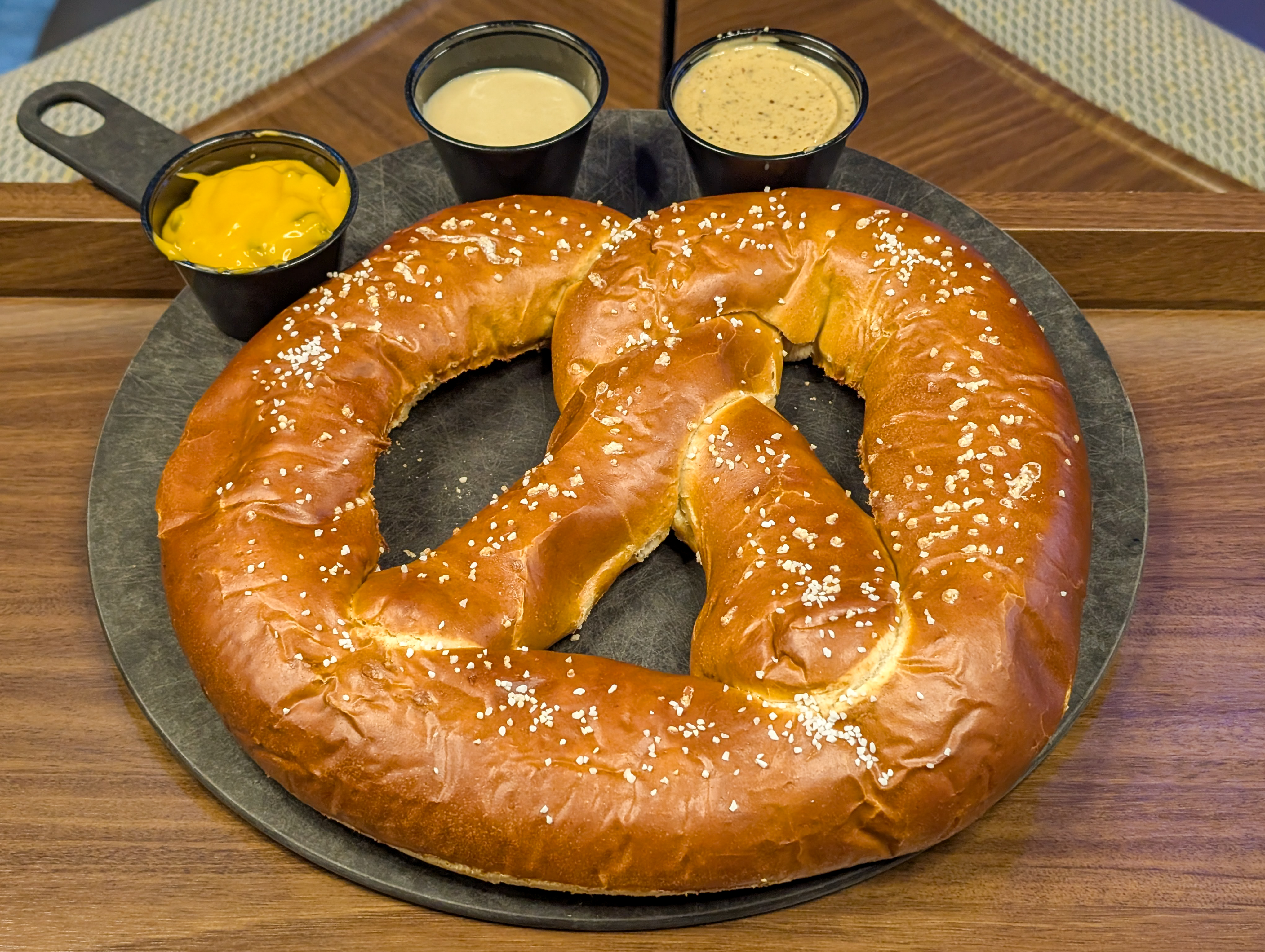 "The Largest Pretzel You've Ever Seen" at Apex Entertainment Marlborough.