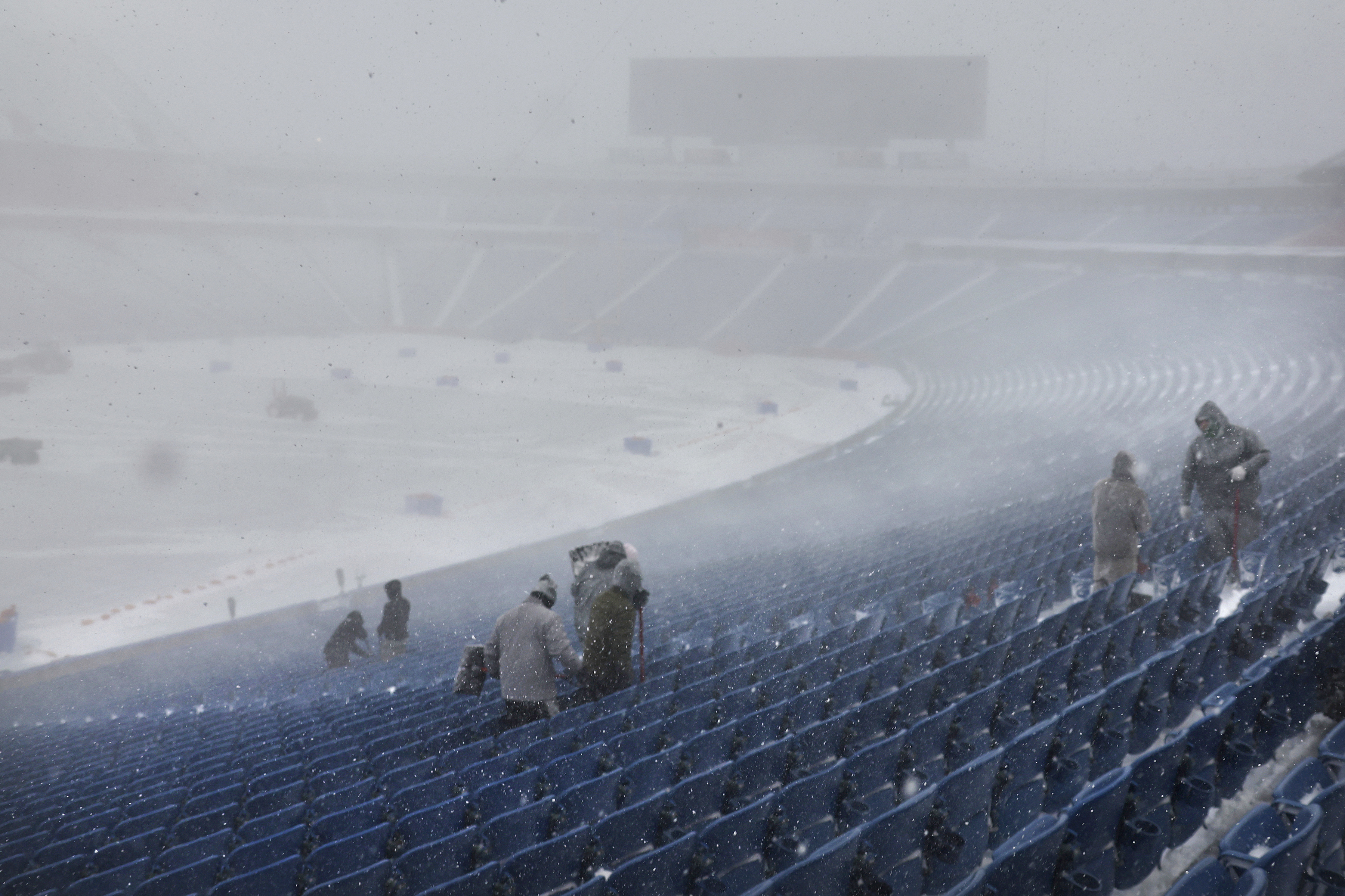 The Buffalo Bills are hiring fans to shovel snow before its game against  the Steelers