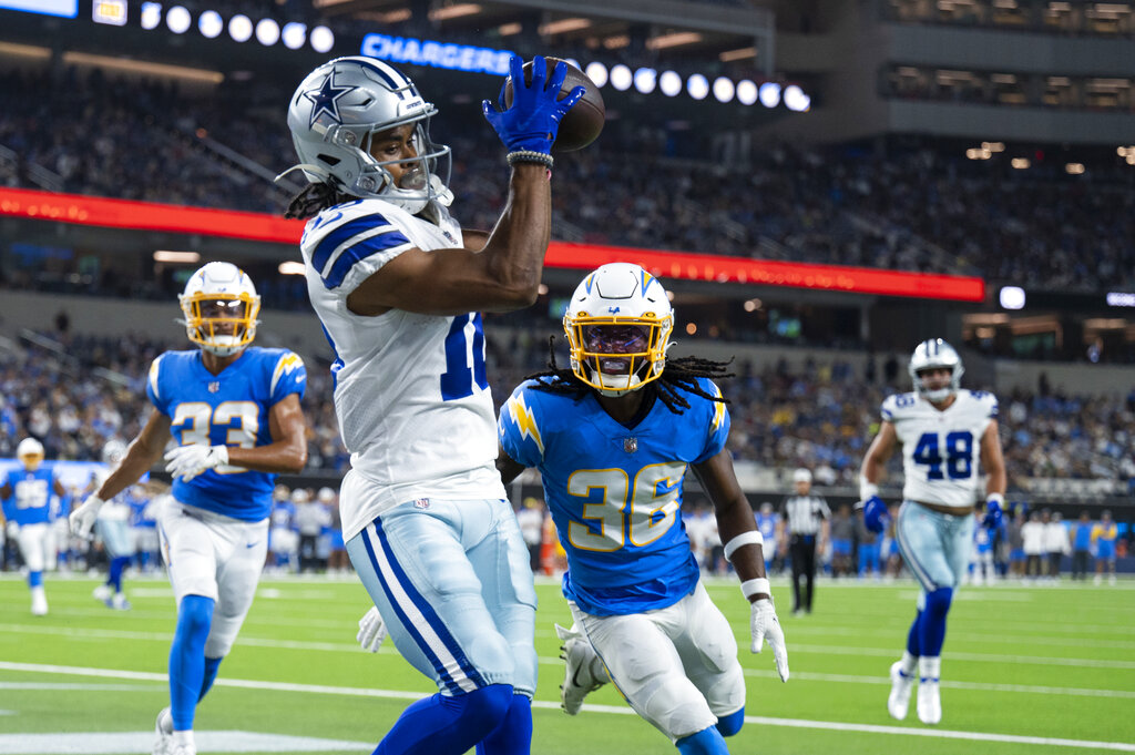 Dallas Cowboys wide receiver Jalen Tolbert during the first half