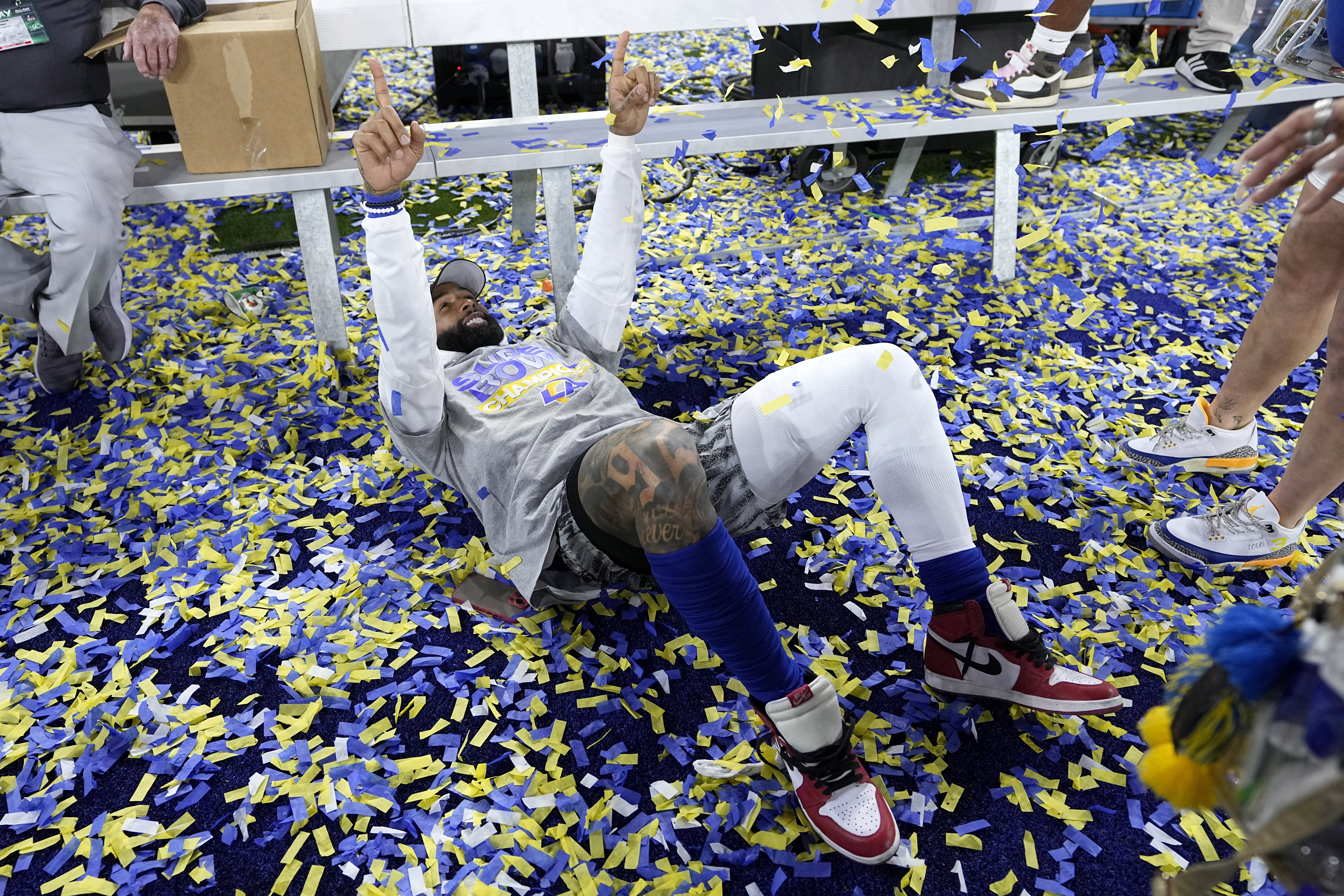 Emotional Odell Beckham Jr. cries after winning Super Bowl 56 with Rams:  'This was exactly God's plan