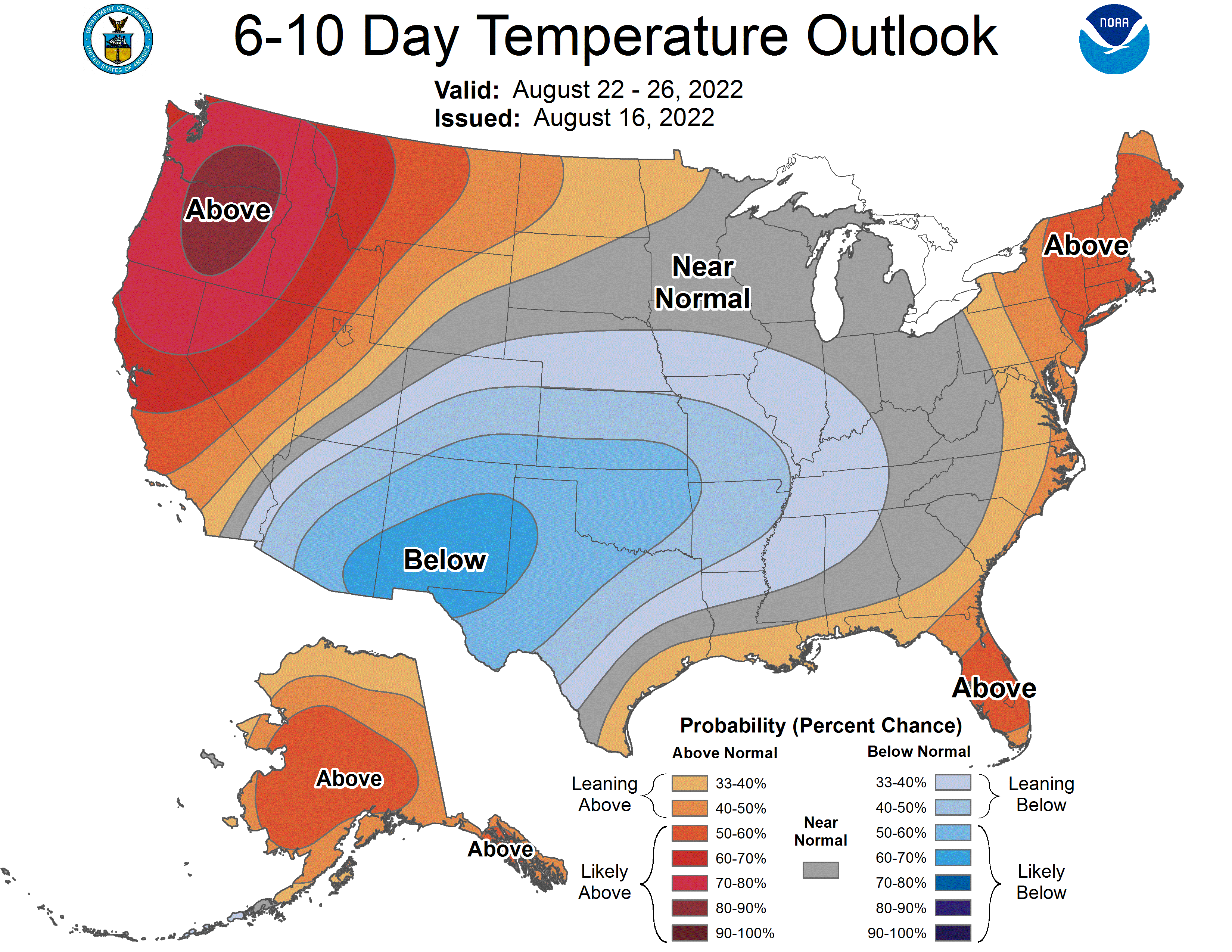 California weather map 10 day