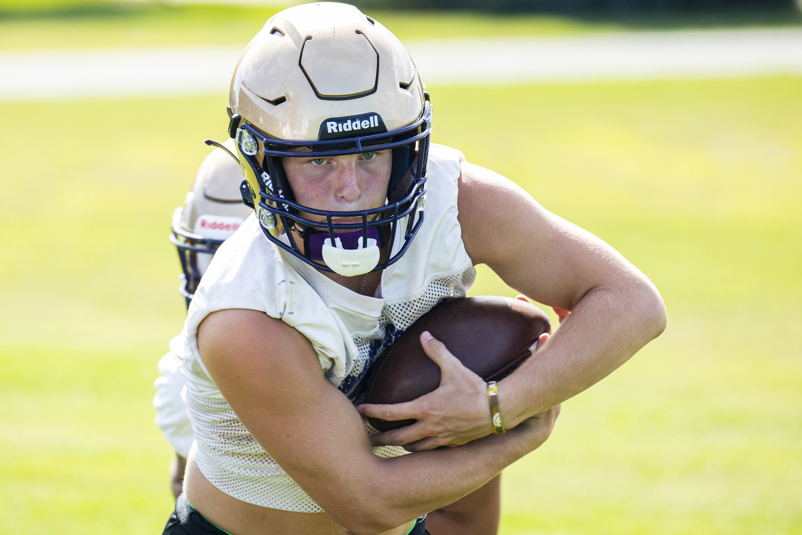 Schoolcraft High School during third day of MHSAA football practice