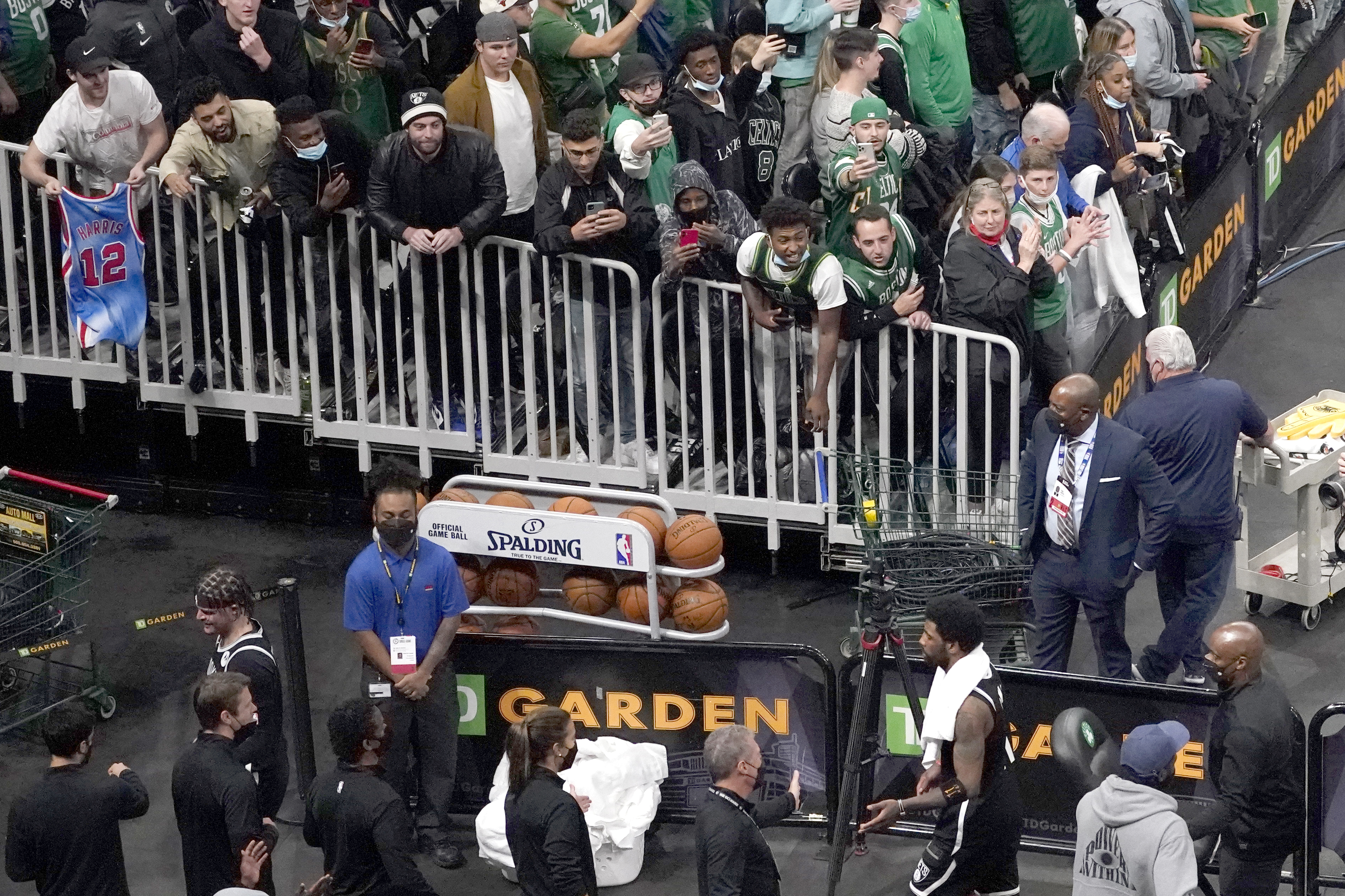 Everything James Harden, Kevin Durant and Celtics said after Kyrie Irving  had water bottle thrown at him by Boston fan 