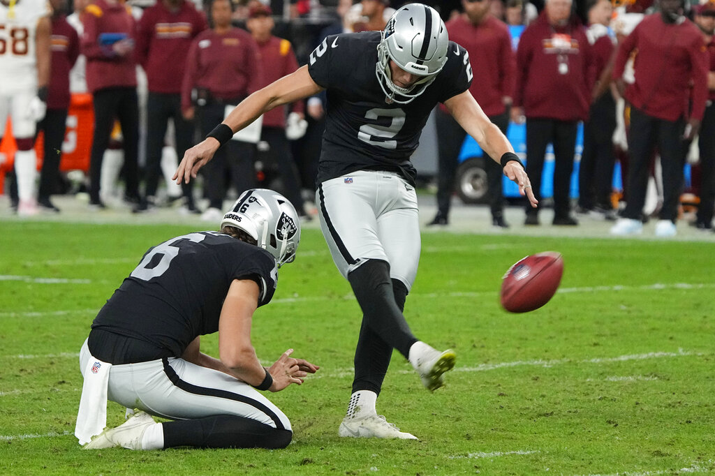 Las Vegas Raiders - Kicker Daniel Carlson has been cashing in this season  