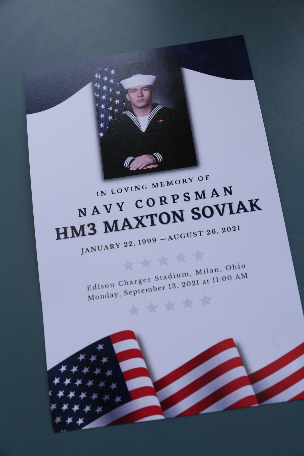 U S Navy Corpsman Maxton Soviak Honored At Funeral At Hometown Football Stadium Cleveland Com