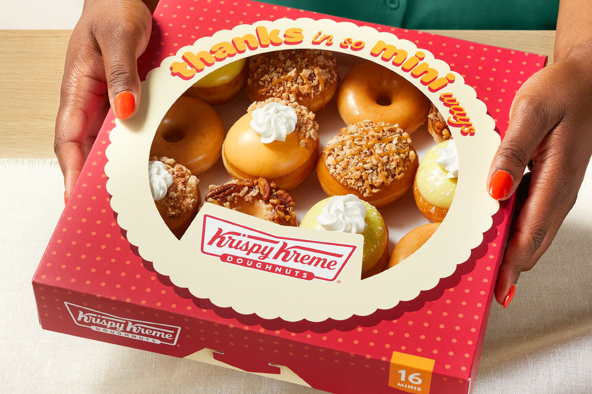 Krispy Kreme Original Glazed Doughnuts, Minis, 16 Count