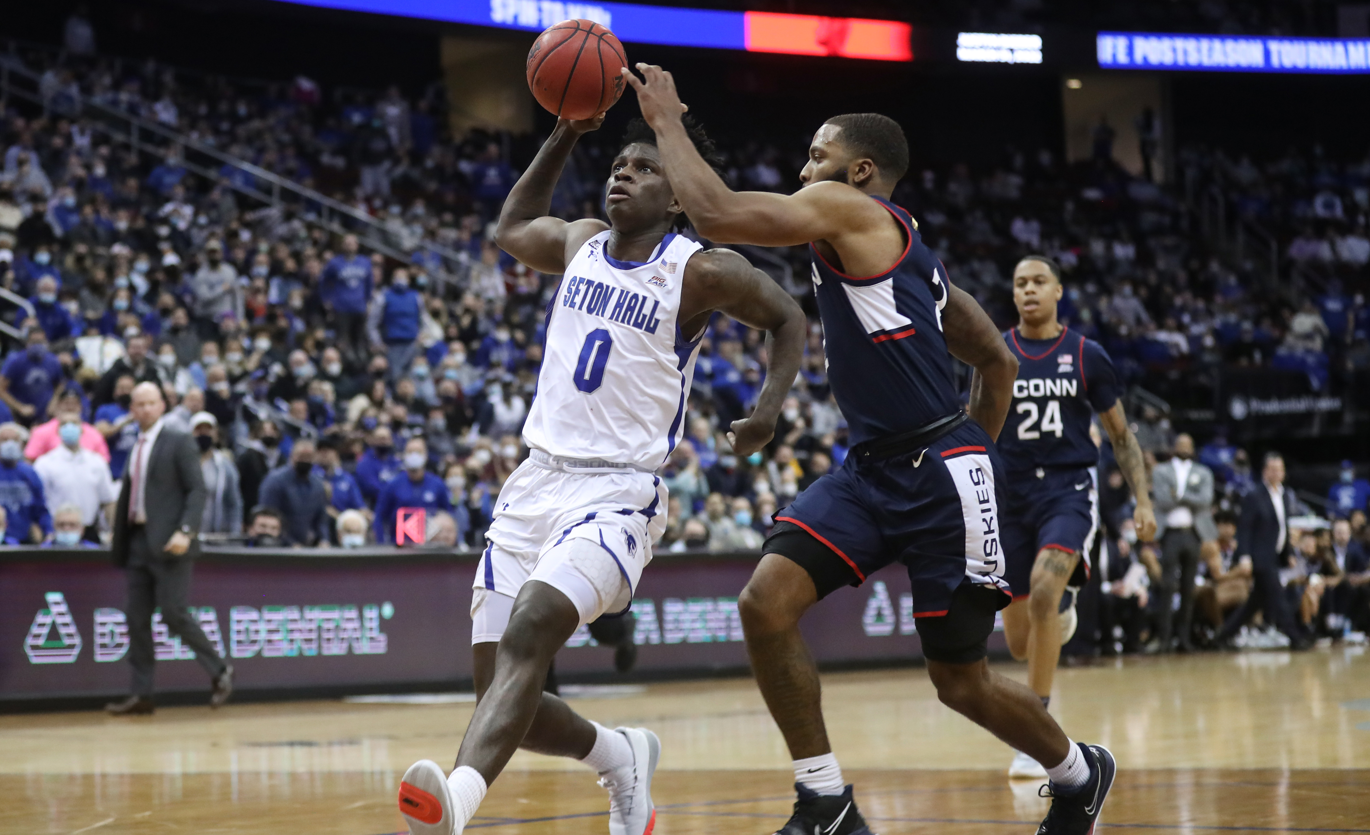 February 5, 2022, Newark, New Jersey, USA: Seton Hall Pirates guard Jared  Rhoden (14) looks to make a play during NCAA Big East action between the  Seton Hall Pirates and the Creighton