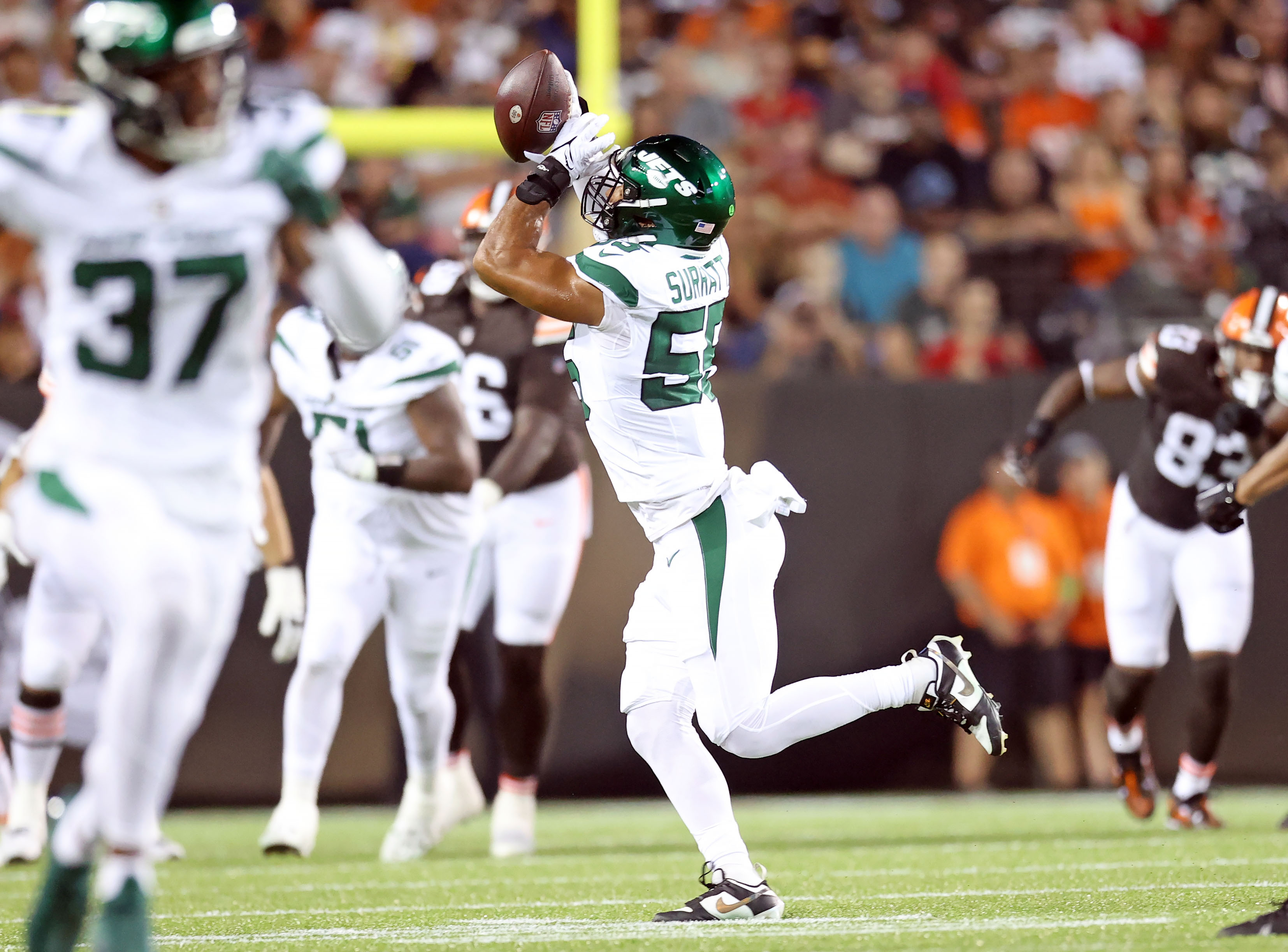 Cleveland Browns vs. New York Jets in the Hall of Fame preseason game ...